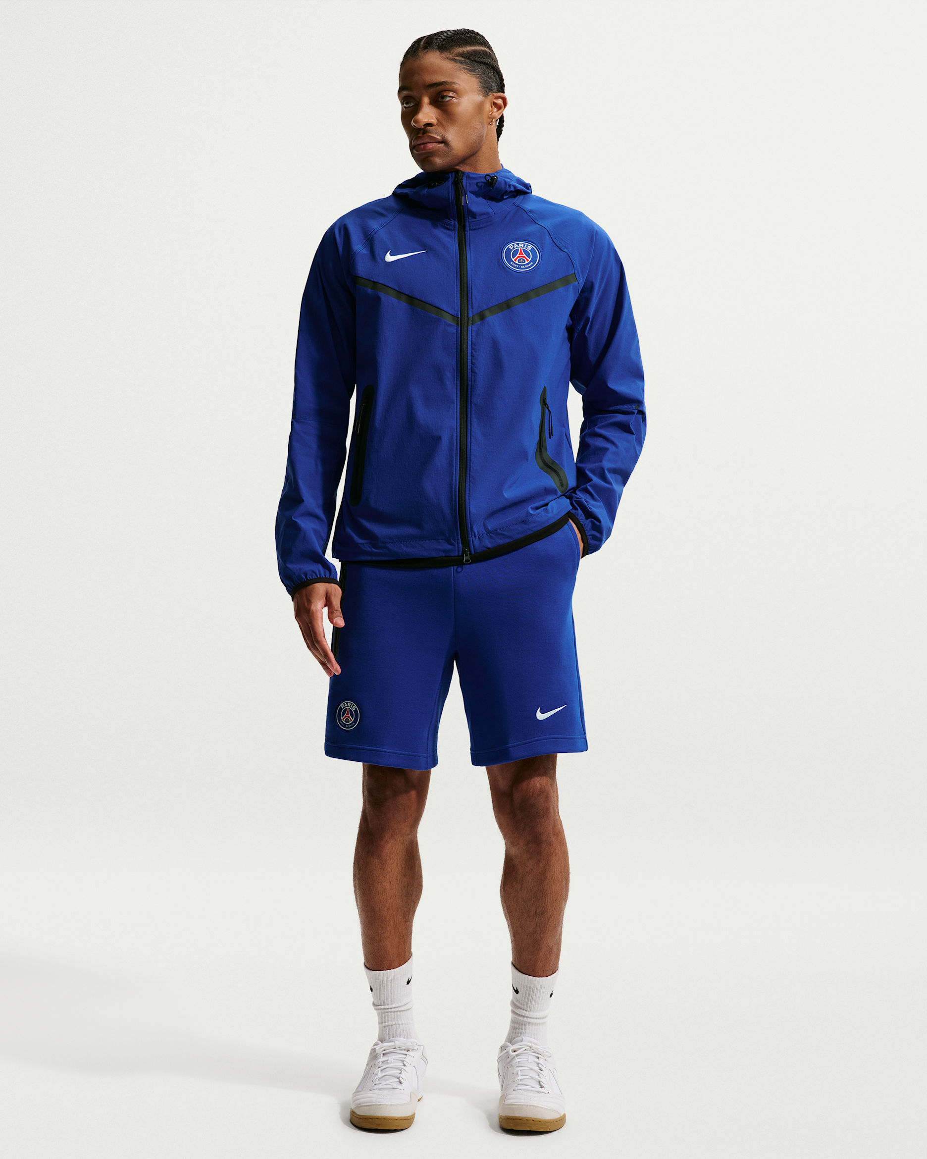 Paris Saint-Germain Tech Fleece Nike Fußballshorts (Herren) - Old Royal/Weiß