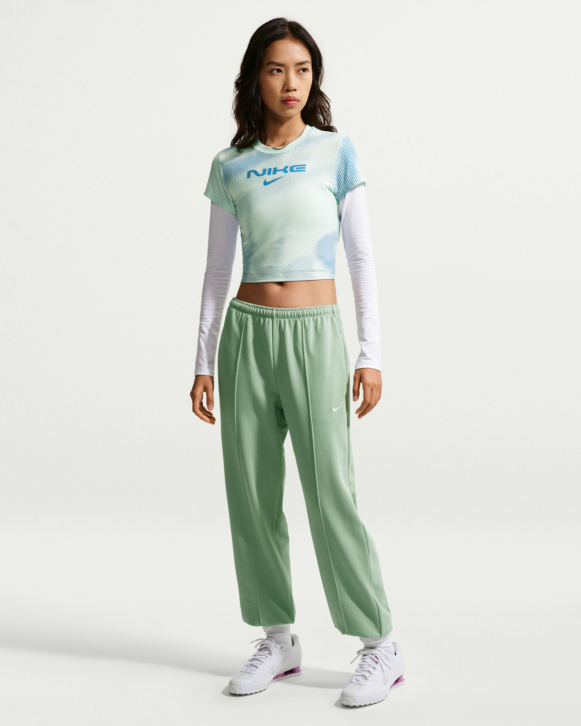 나이키 스포츠웨어 칠 테리 여성 미드라이즈 프렌치 테리 조거 - 스팀/스팀/세일