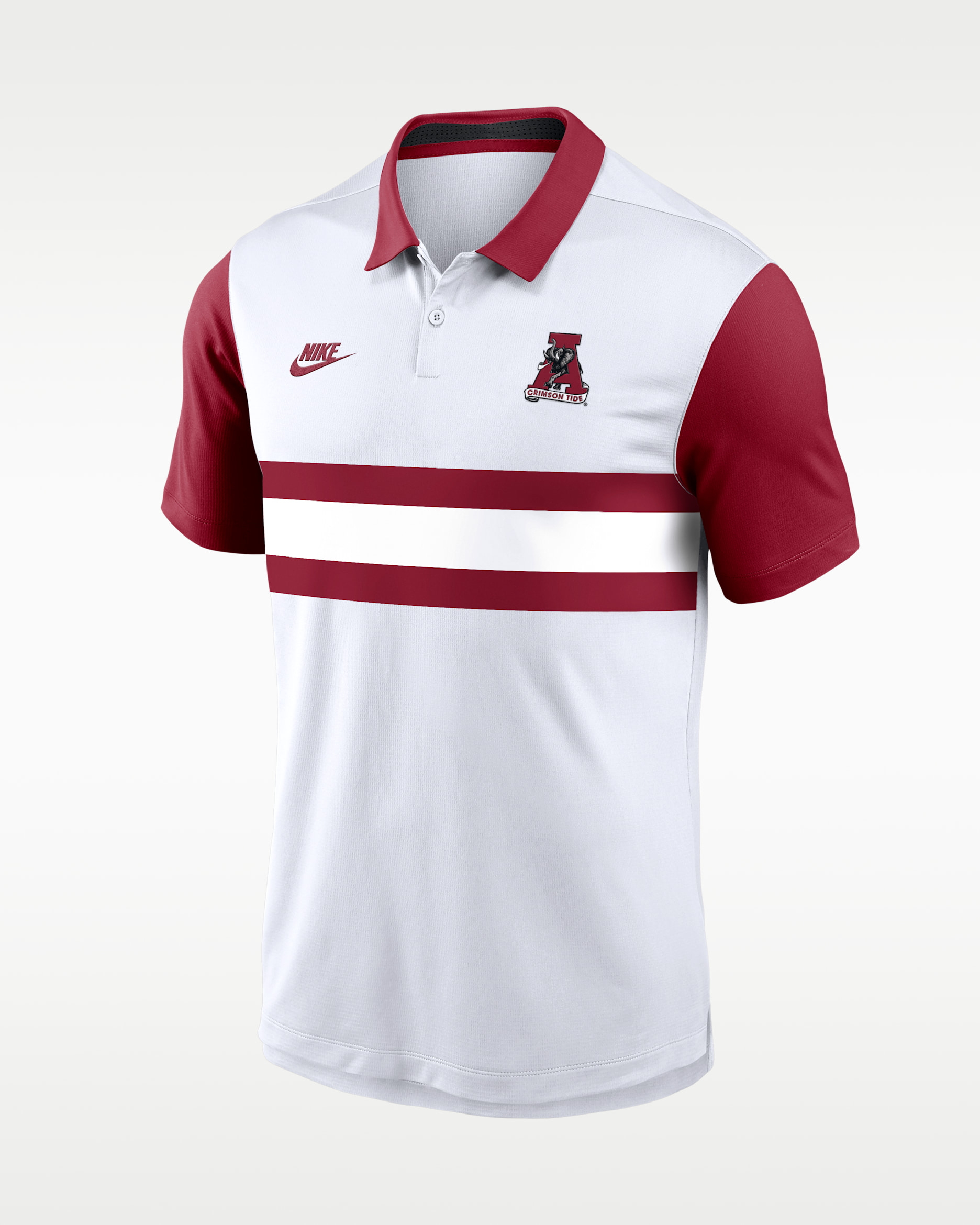 Alabama Legacy Vapor Men's Nike Dri-FIT College Polo - White/Crimson