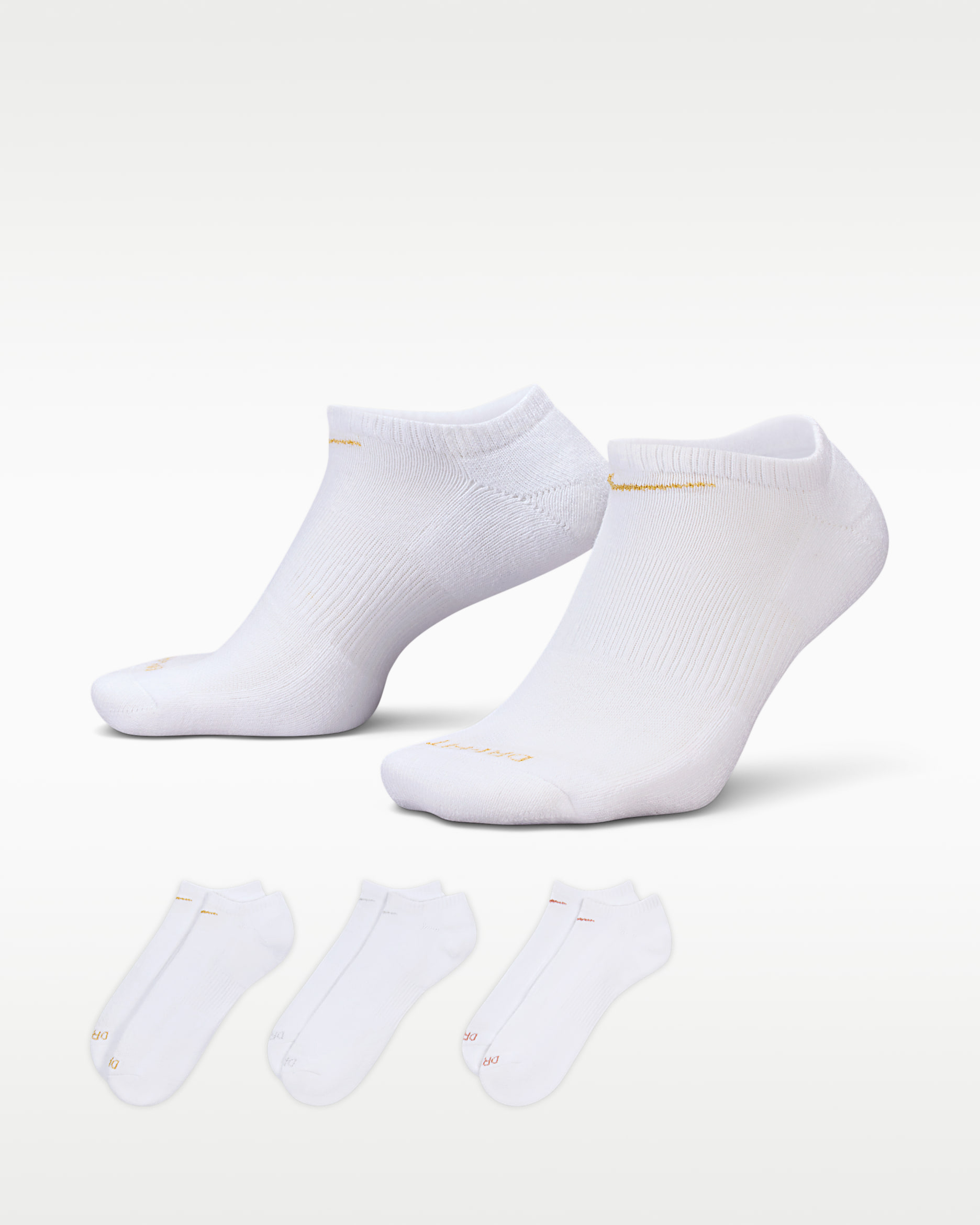 Nike Everyday Plus Cushion Training No-Show Socks (3 Pairs) - Multi-Color