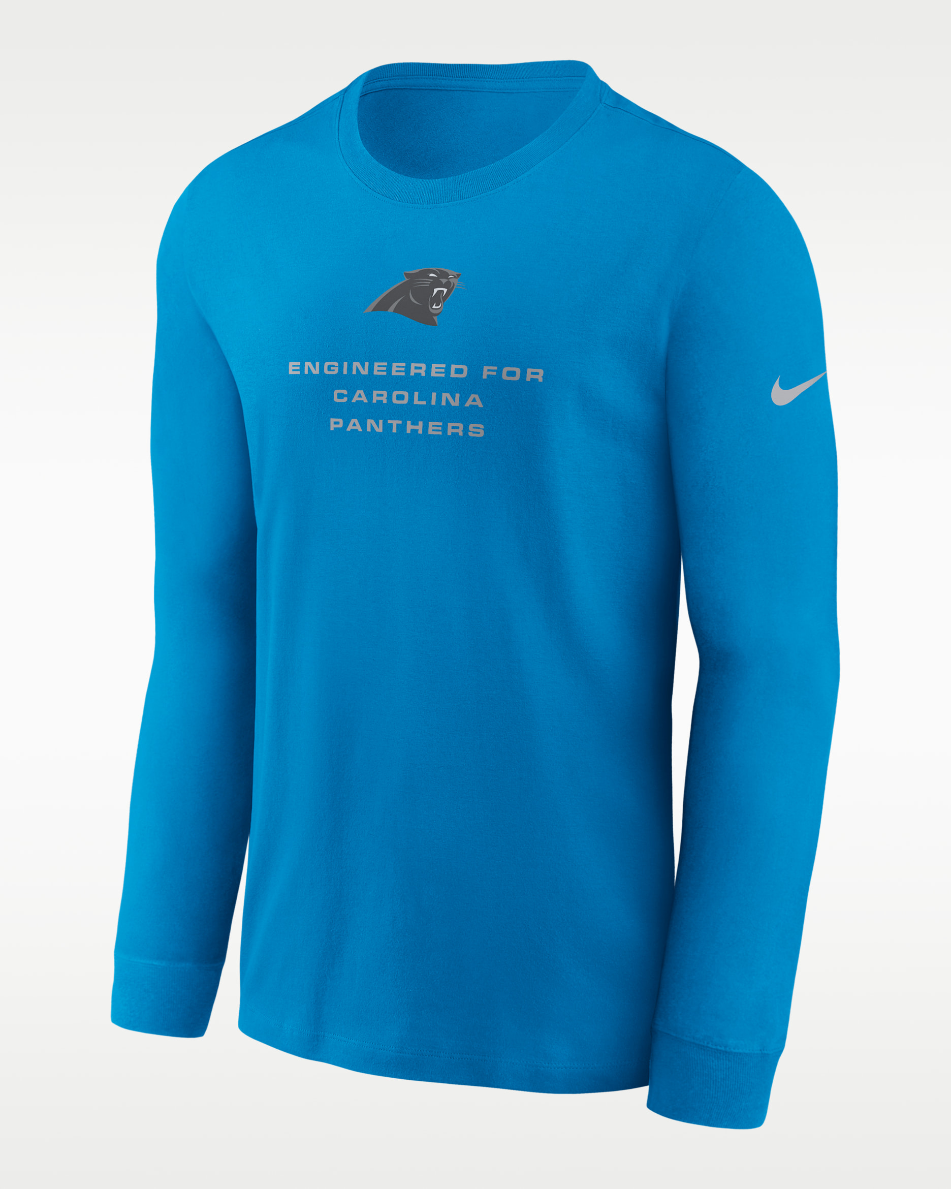 Carolina Panthers Team Issue Men's Nike Dri-FIT NFL Long-Sleeve T-Shirt - Blue