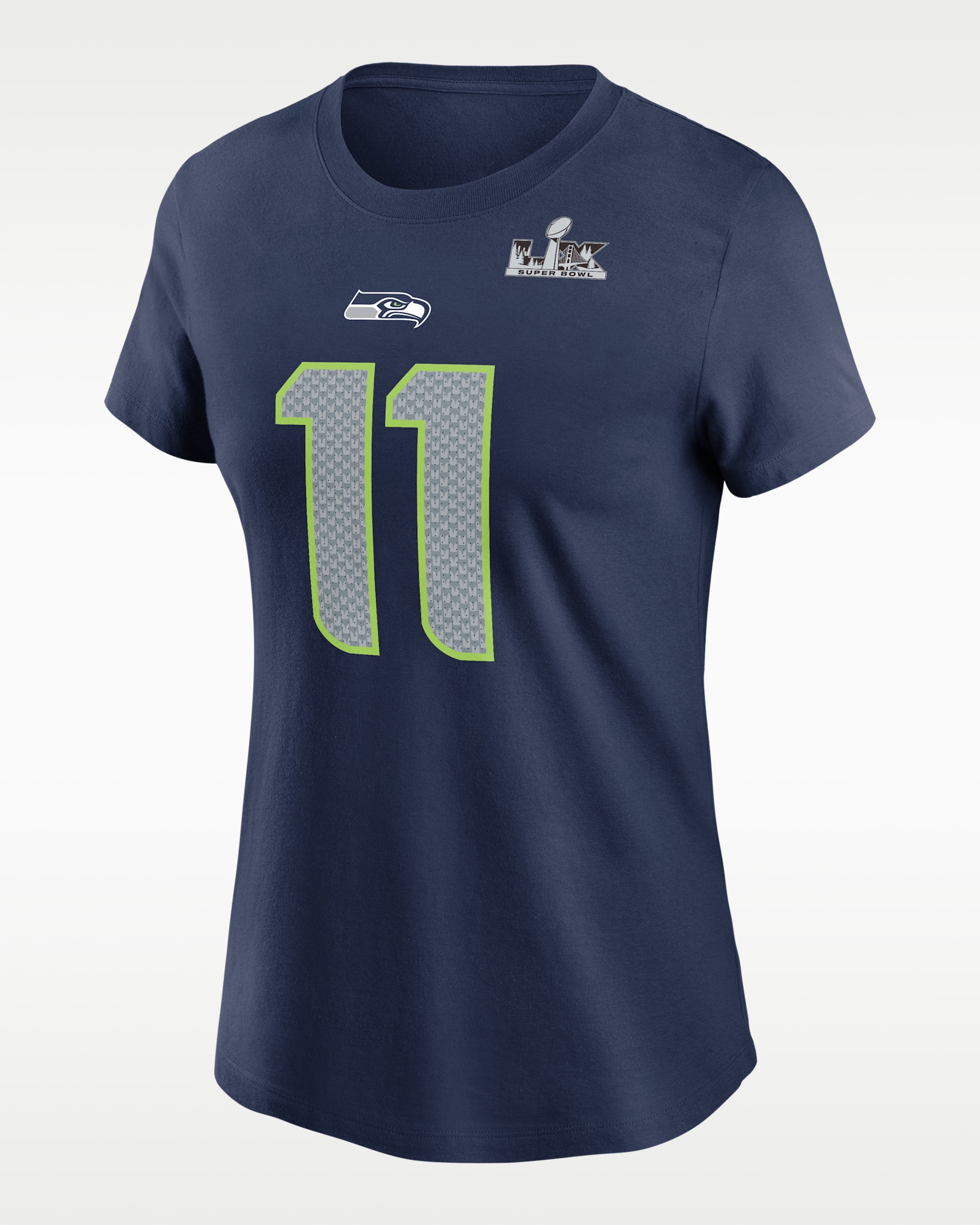Jaxon Smith-Njigba Seattle Seahawks Super Bowl LX Women's Nike NFL T-Shirt - Navy