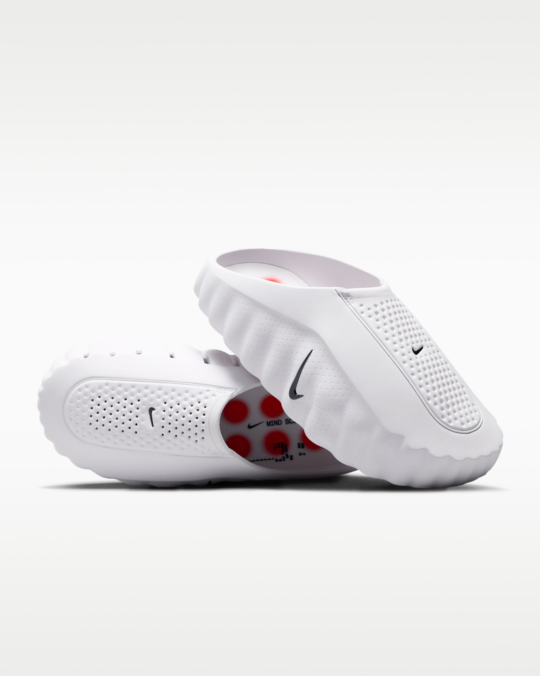 Nike Mind 001 Men's Pregame Mules - White/Speed Red/Obsidian