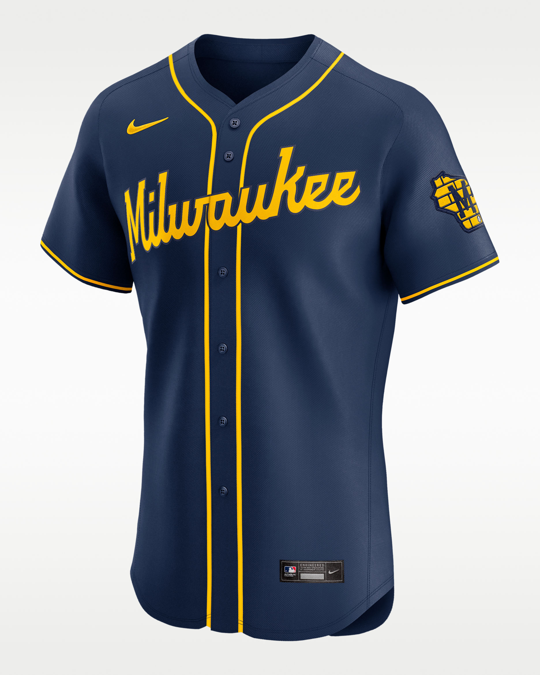 Milwaukee Brewers Men's Nike Dri-FIT ADV MLB Elite Jersey - Navy