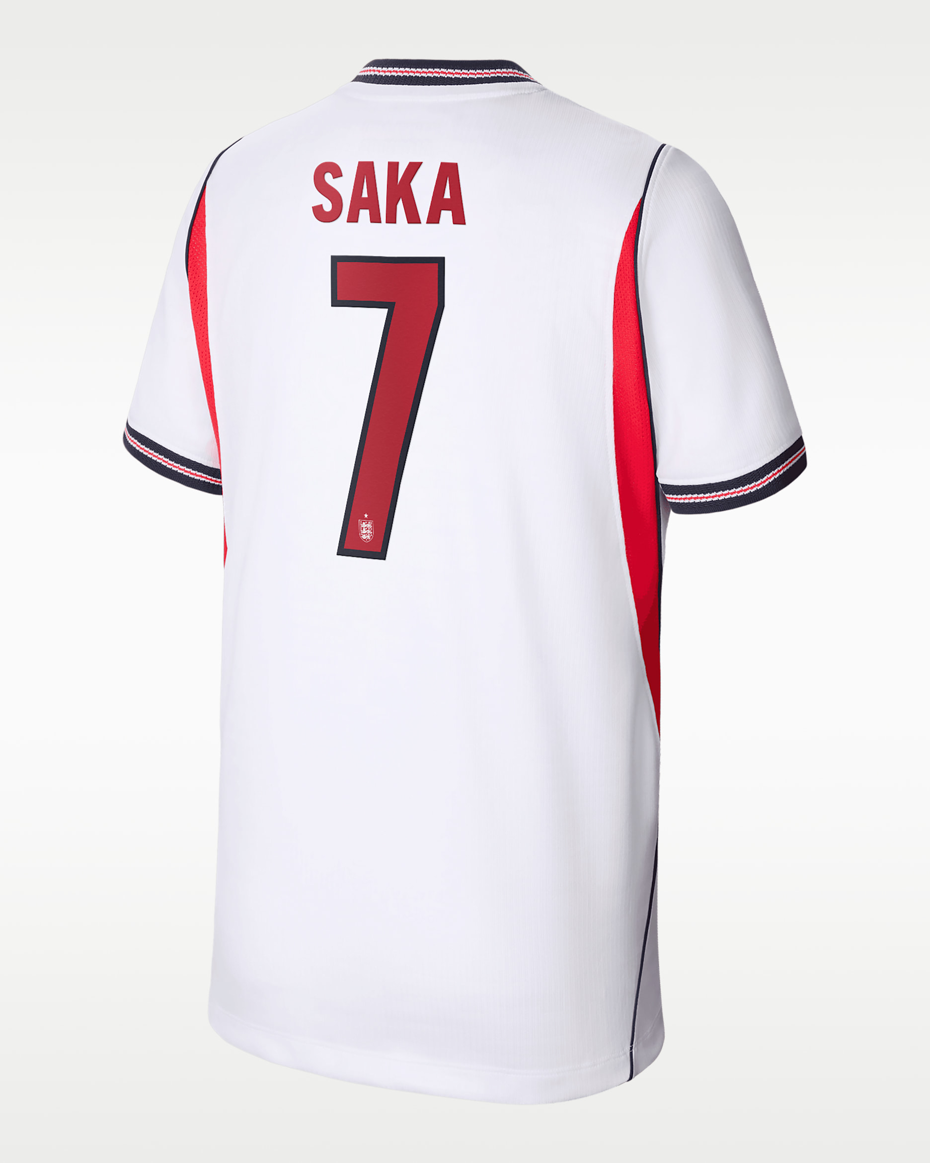 Bukayo Saka England National Team 2026 Stadium Home Big Kids' Nike Dri-FIT Soccer Jersey - White