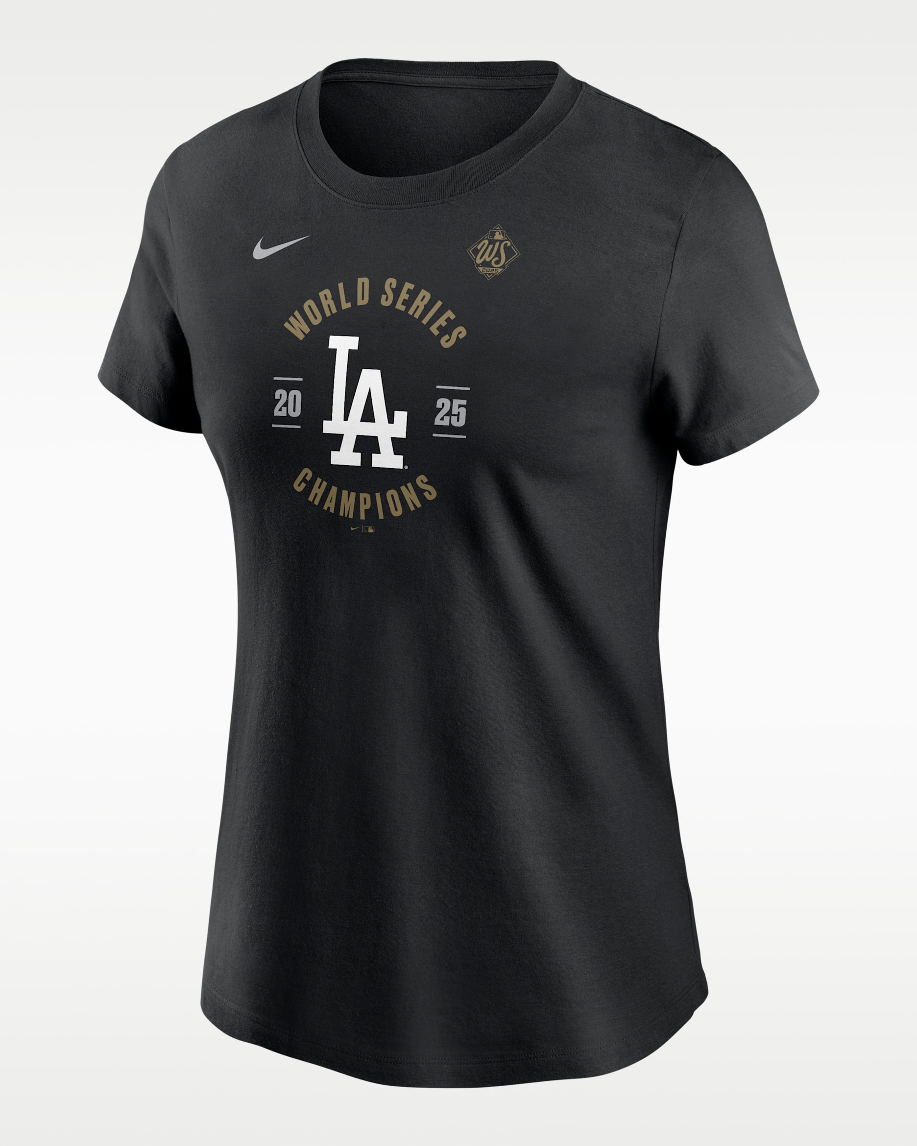 Los Angeles Dodgers 2025 World Series Champions Women's Nike MLB T-Shirt - Black