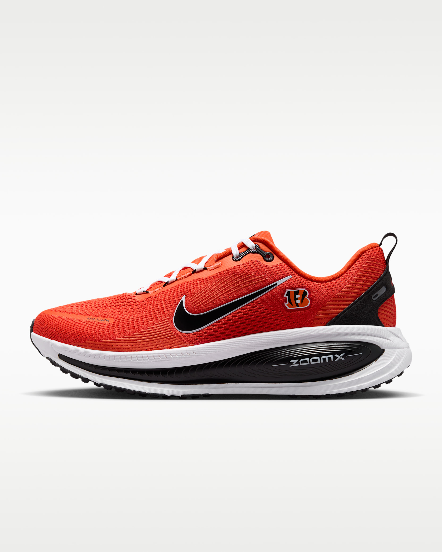 Nike Vomero 18 (Cincinnati Bengals) Men's NFL Road Running Shoes - University Orange/Black/White