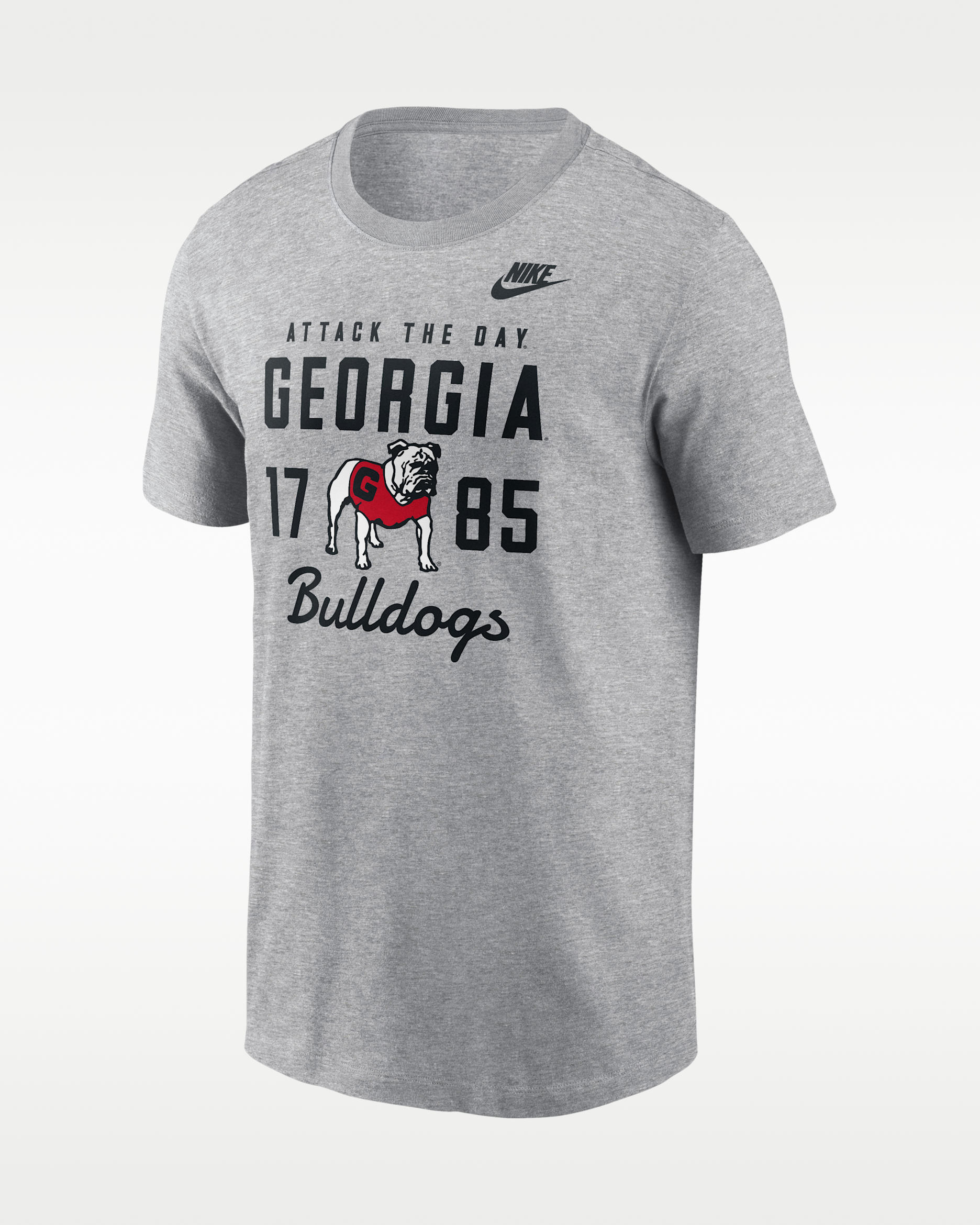 Georgia Legacy Stacked Est Men's Nike College T-Shirt - Grey Heather
