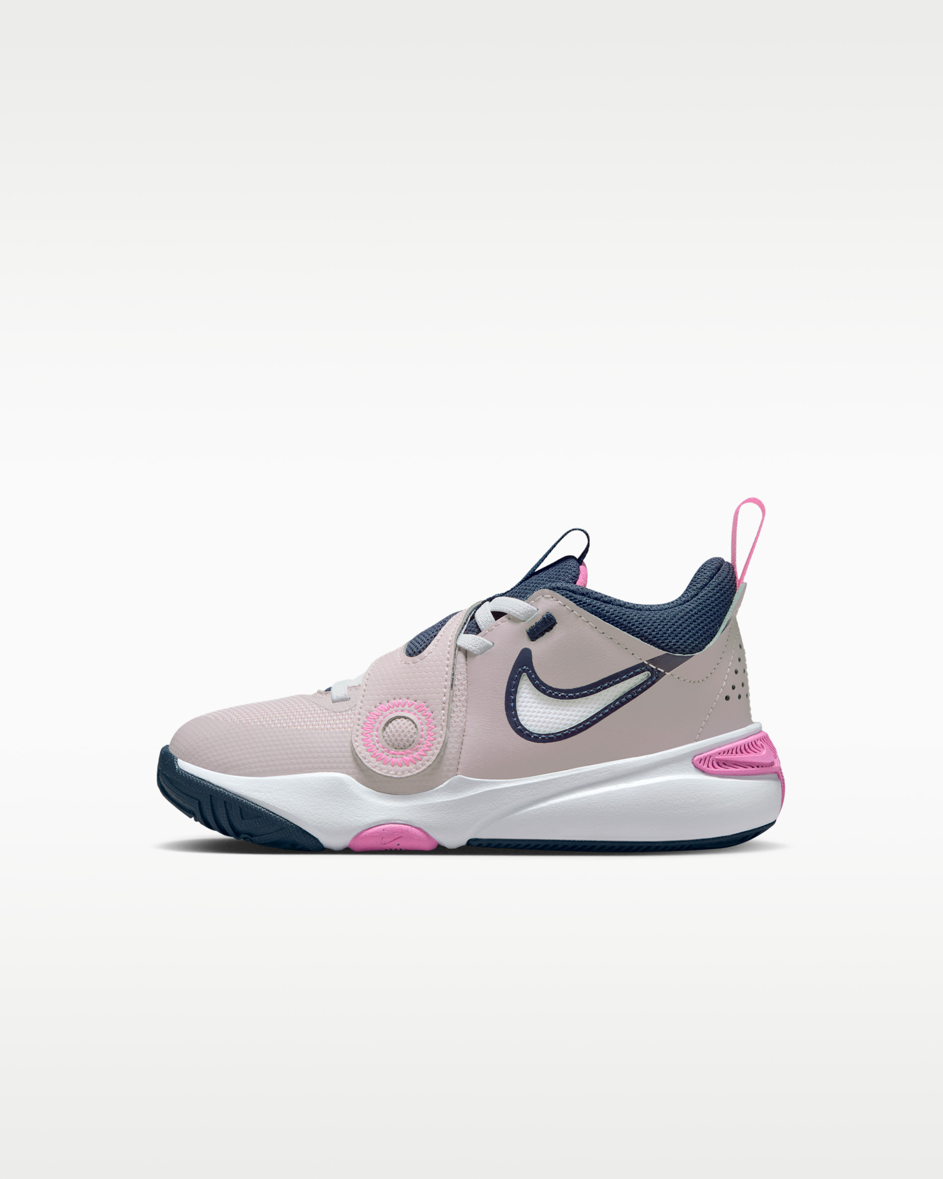 Nike Team Hustle D 11 Younger Kids' Shoes - Platinum Violet/Playful Pink/Midnight Navy/White