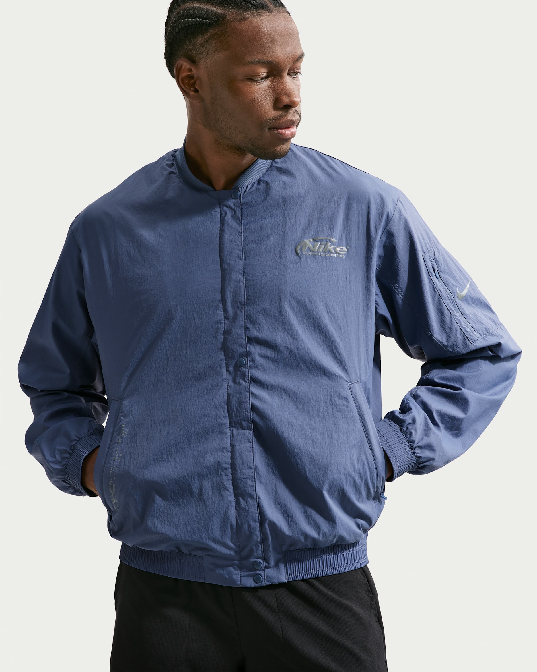 Nike Repel-Laufbomberjacke mit UV-Schutz (Herren) - Diffused Blue