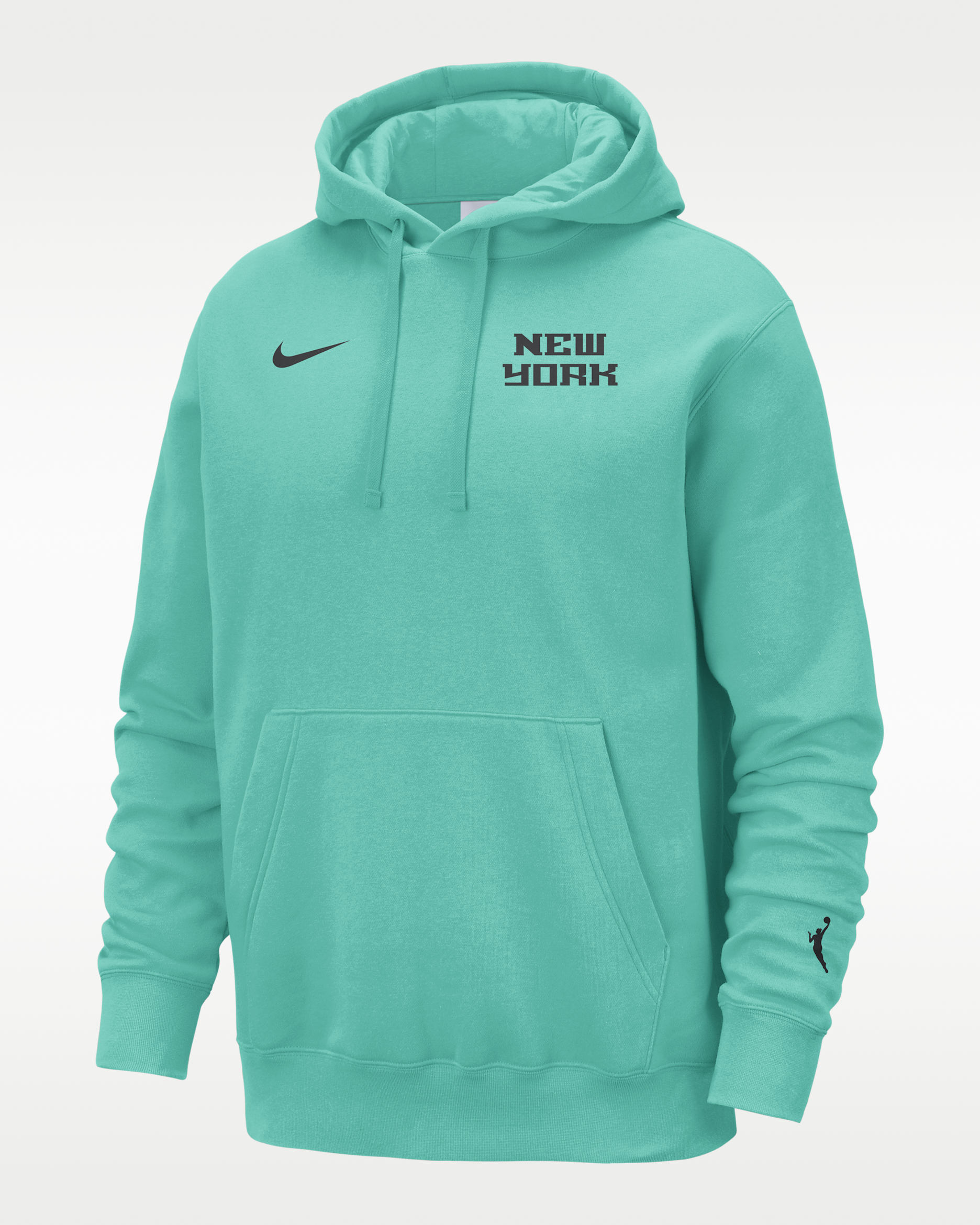 Sudadera con gorro WNBA para mujer Nike New York Liberty - Menta/Negro/Negro/Negro