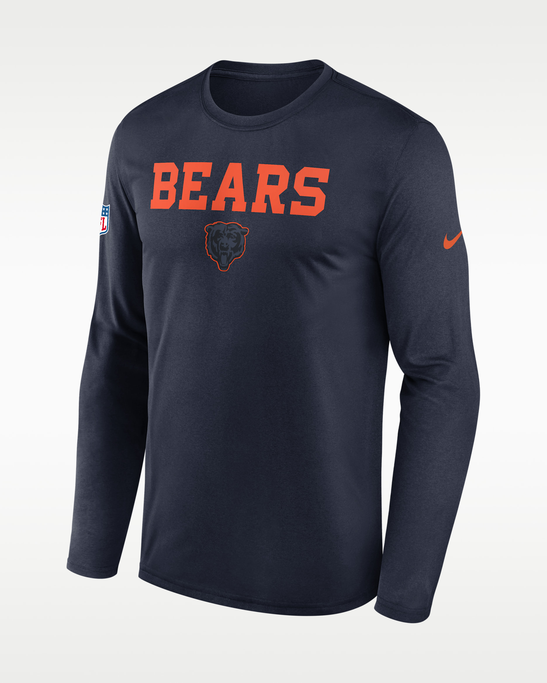 Chicago Bears Rivalries Collection Sideline Legend Men's Nike Dri-FIT NFL Long-Sleeve T-Shirt - Navy
