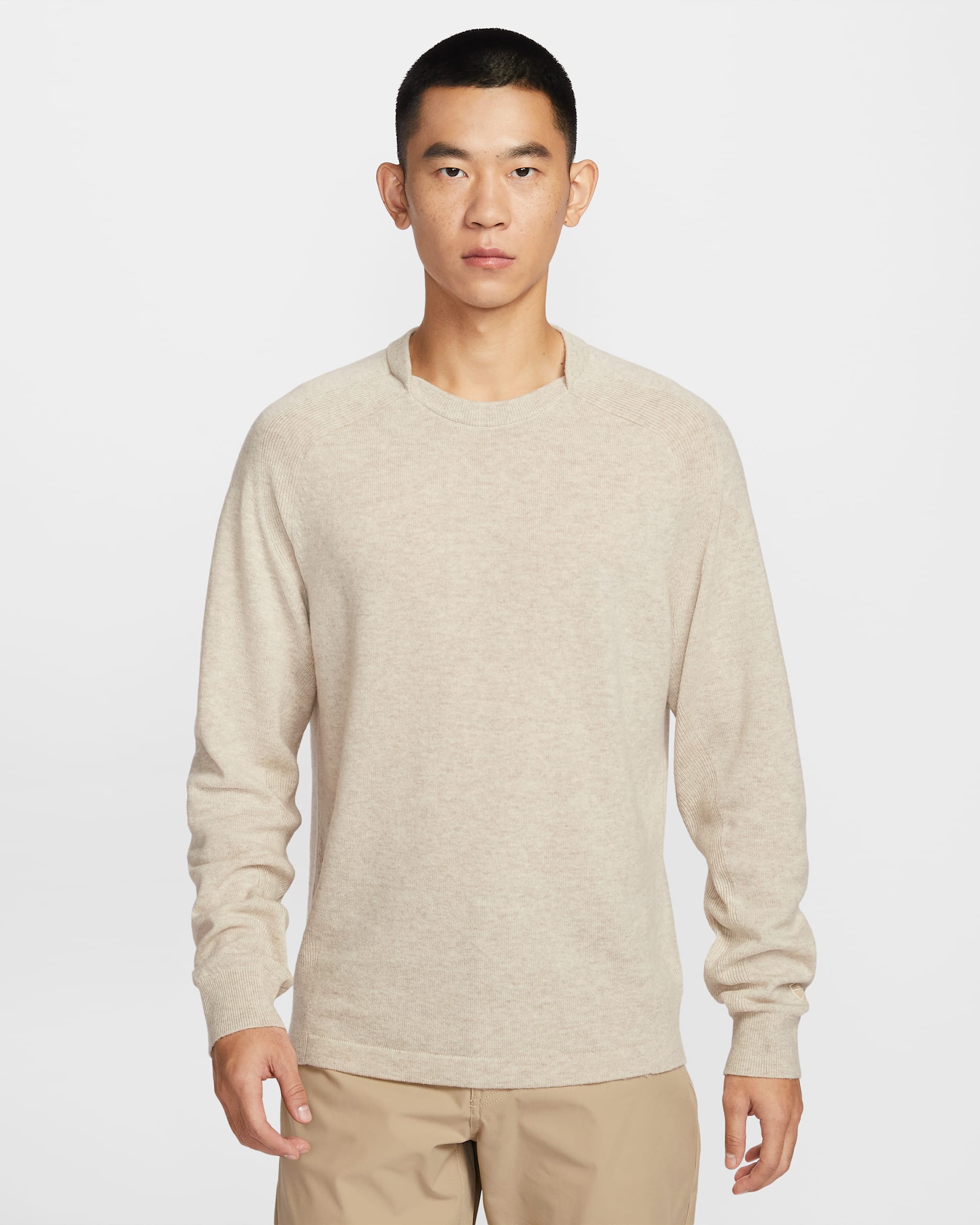 나이키 테일러드 퍼포먼스 남성 크루넥 골프 크루넥 탑 - 라임스톤/세일