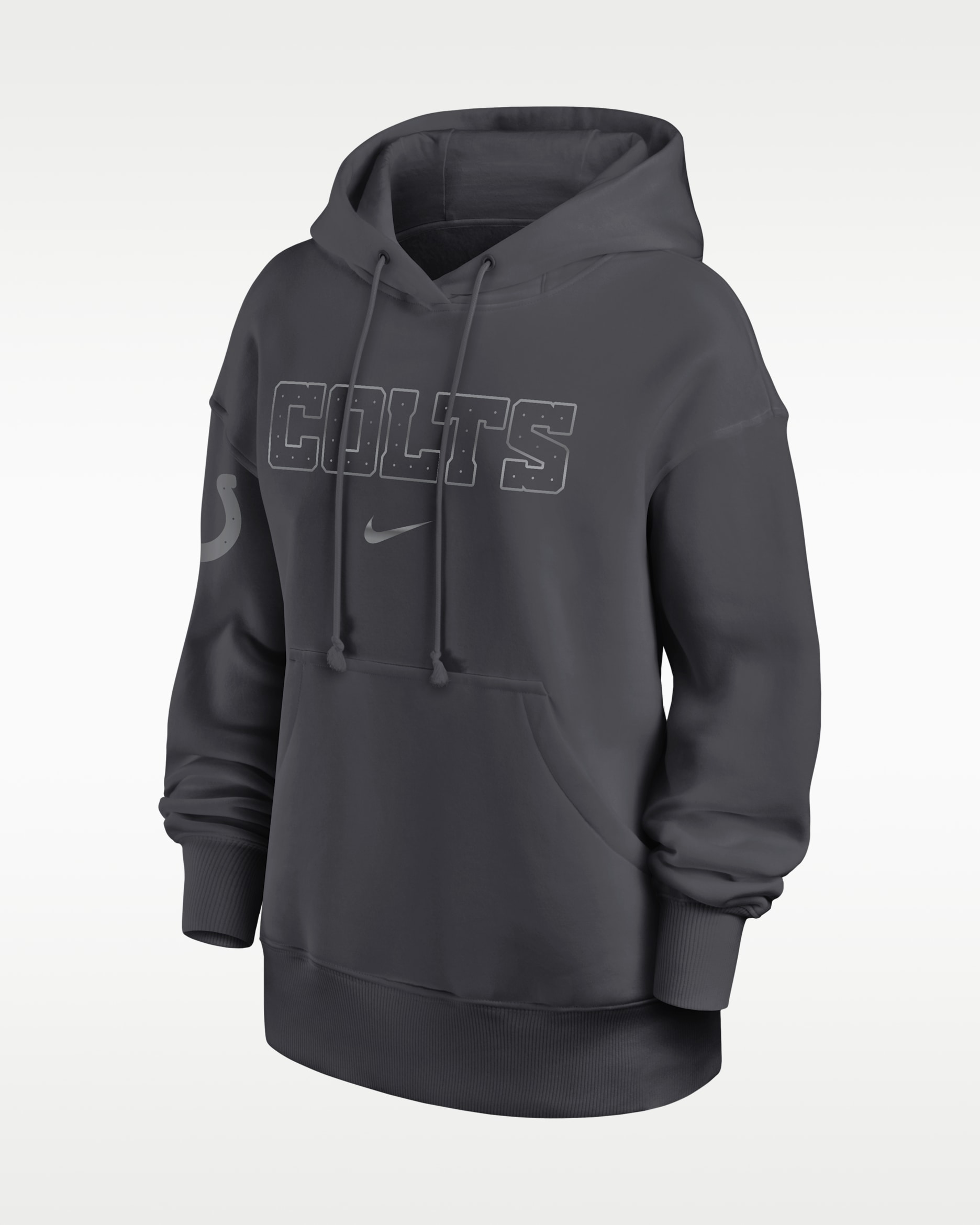 Indianapolis Colts Rivalries Collection Phoenix Women's Nike NFL Oversized Pullover Hoodie - Anthracite