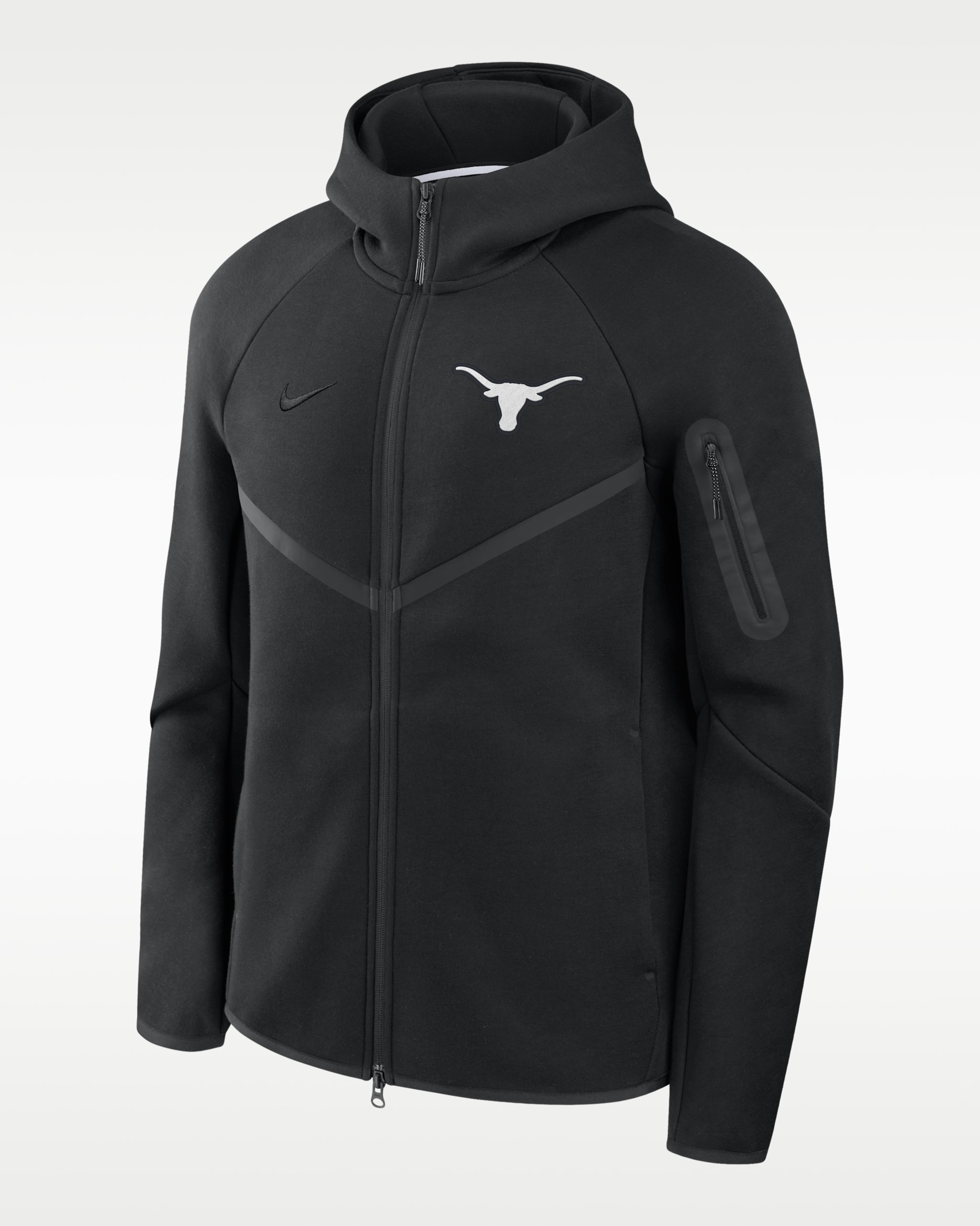 Texas Tech Fleece Windrunner Men's Nike College Full-Zip Hooded Jacket - Black
