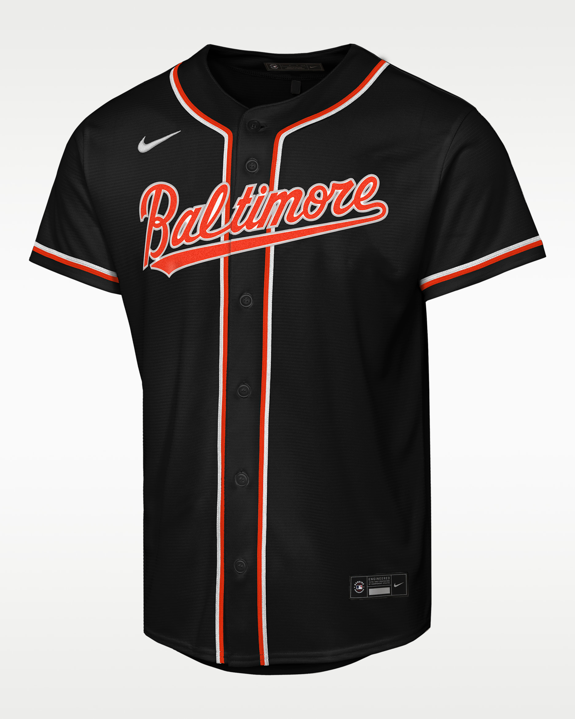 Jersey de moda Replica Nike de la MLB para niños talla grande Jackson Holliday Orioles de Baltimore - Negro