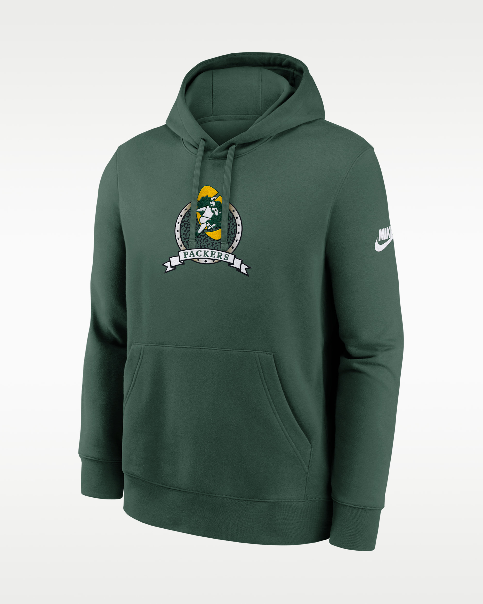 Sudadera con gorro sin cierre Nike de la NFL para hombre Green Bay Packers Rewind Club - Verde