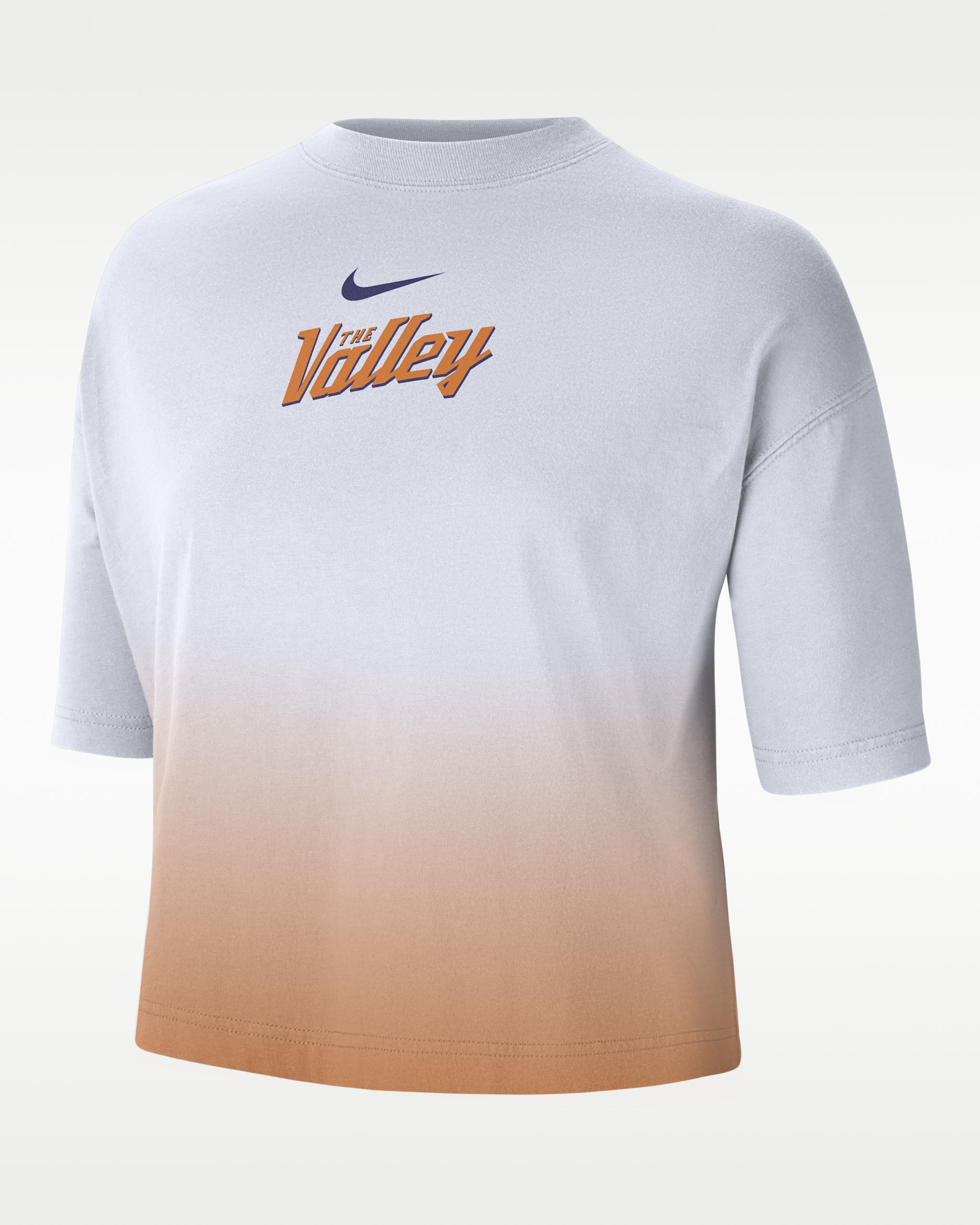 Playera de corte cuadrado Nike de la NBA para mujer Phoenix Suns Courtside City Edition Premium - Blanco