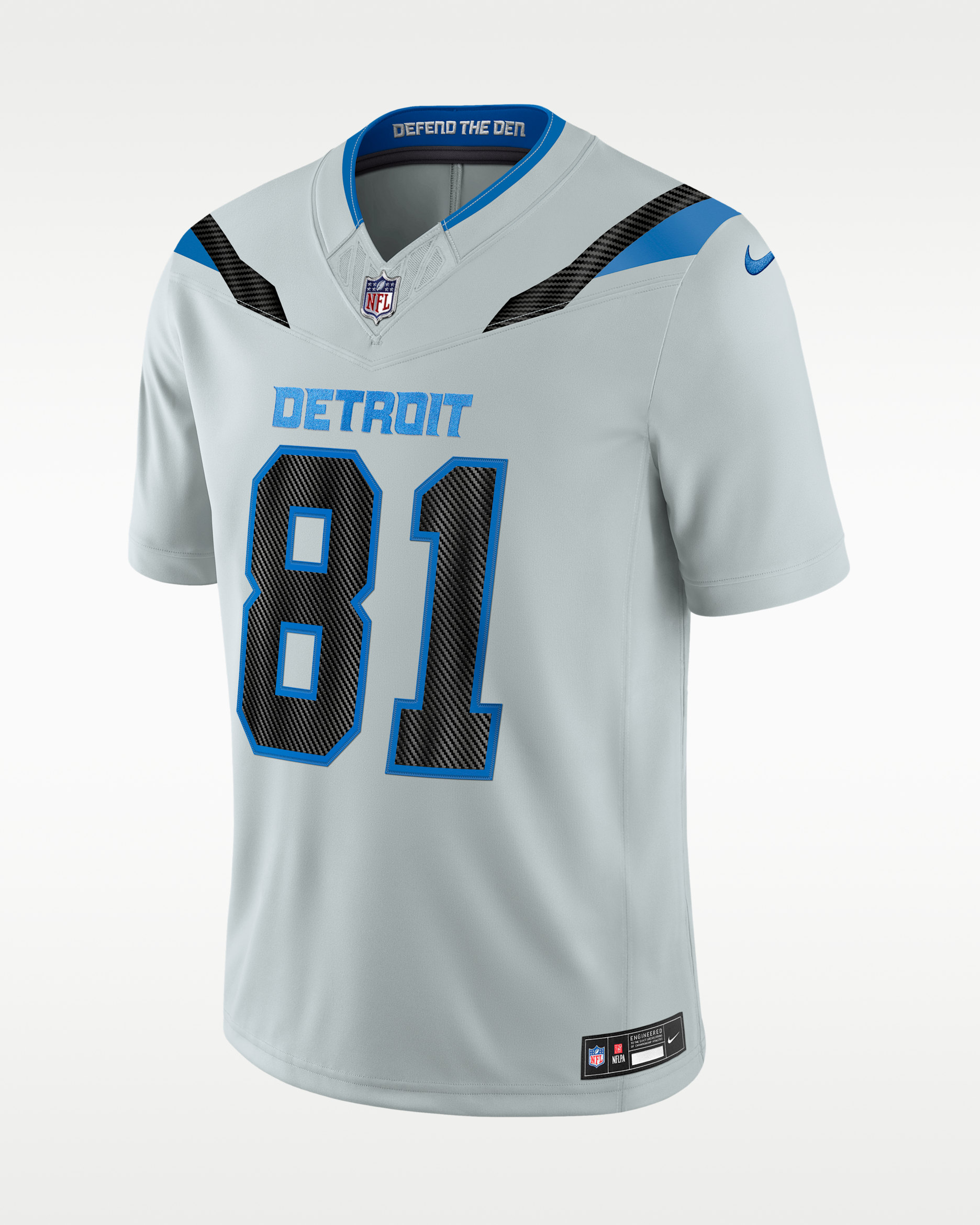 Calvin Johnson Detroit Lions Rivalries Collection Men's Nike Dri-FIT NFL Limited Jersey - Silver