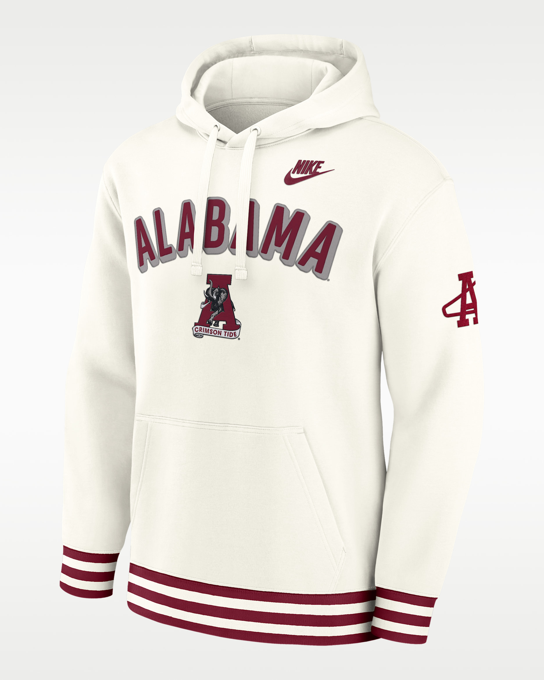 Alabama Legacy Retro Men’s Nike College Pullover Hoodie - Cream