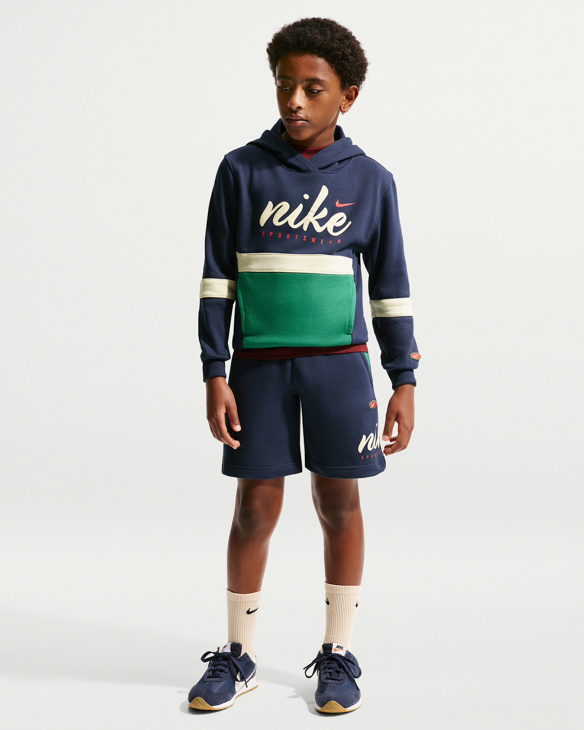 Nike Sportswear Club Big Kids' French Terry Shorts - Midnight Navy