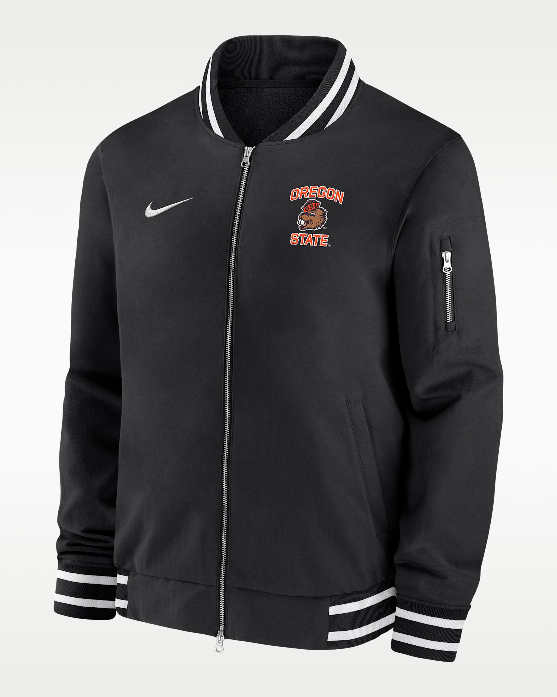 Oregon State Nike College Bomber Jacket - Black