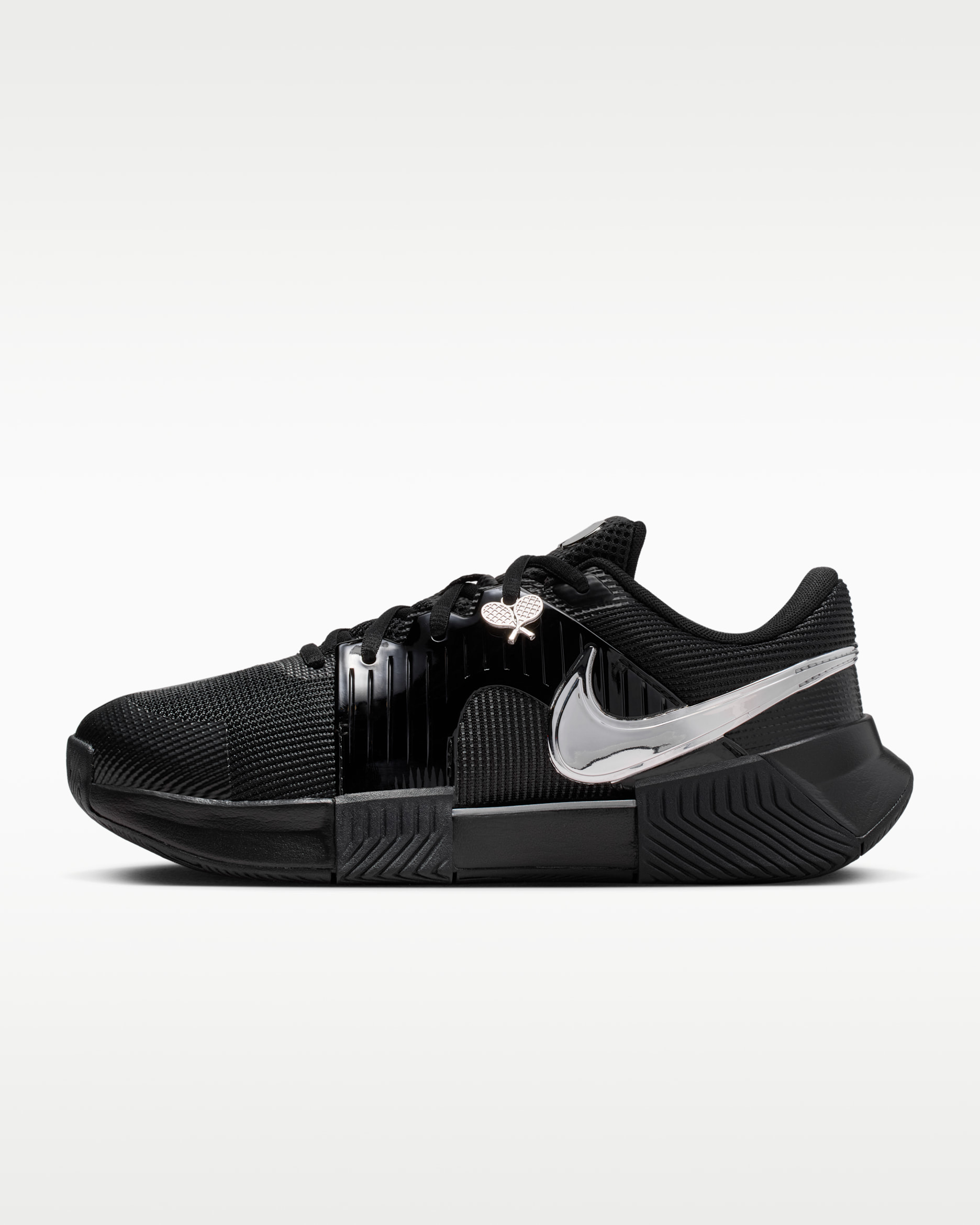 Nike GP Challenge 1.5 "Naomi Osaka" Women's Hard Court Tennis Shoes - Black/Metallic Silver