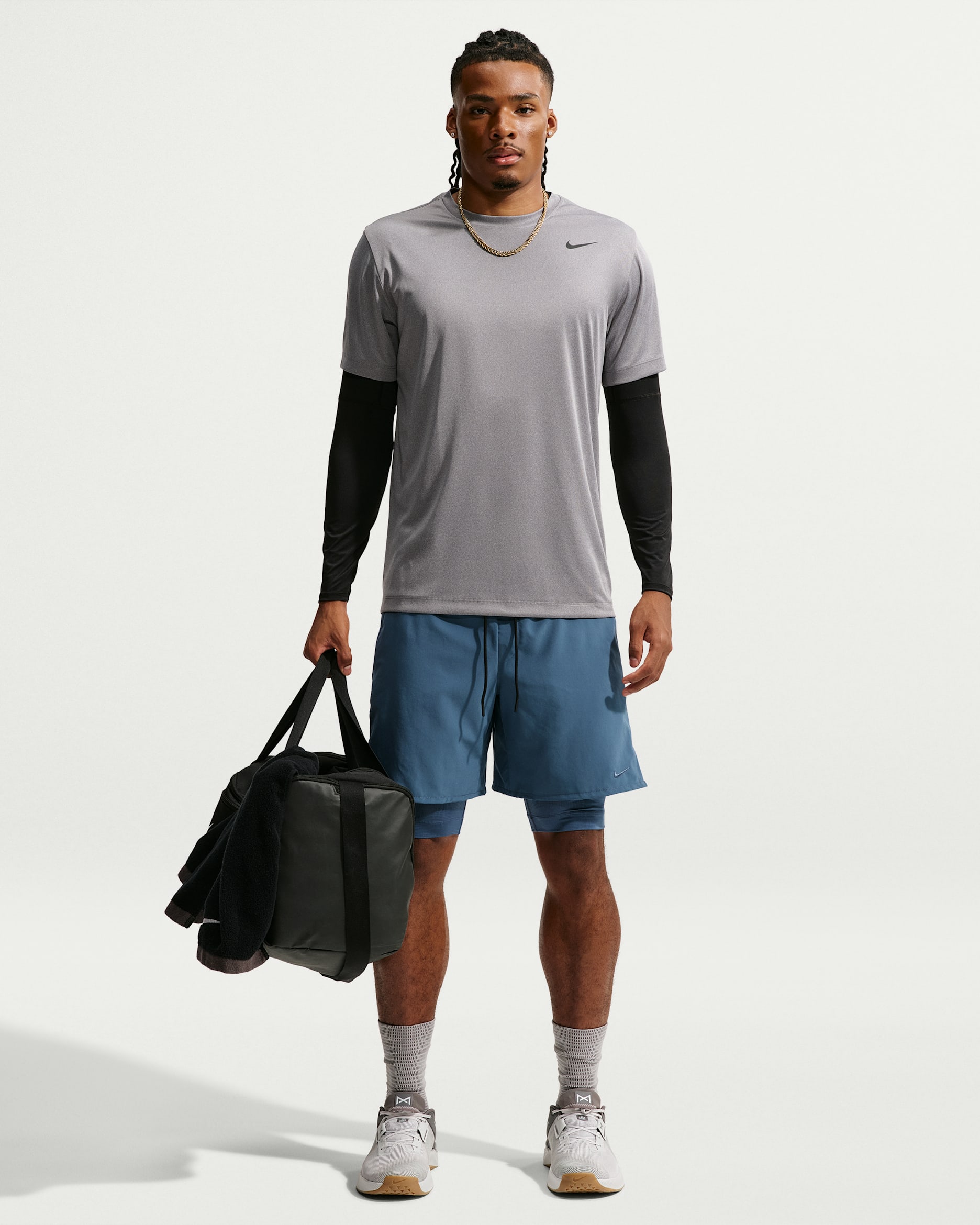 Nike Unlimited Men's Dri-FIT 18cm (approx.) 2-in-1 Versatile Shorts - New Slate/New Slate/Black/New Slate