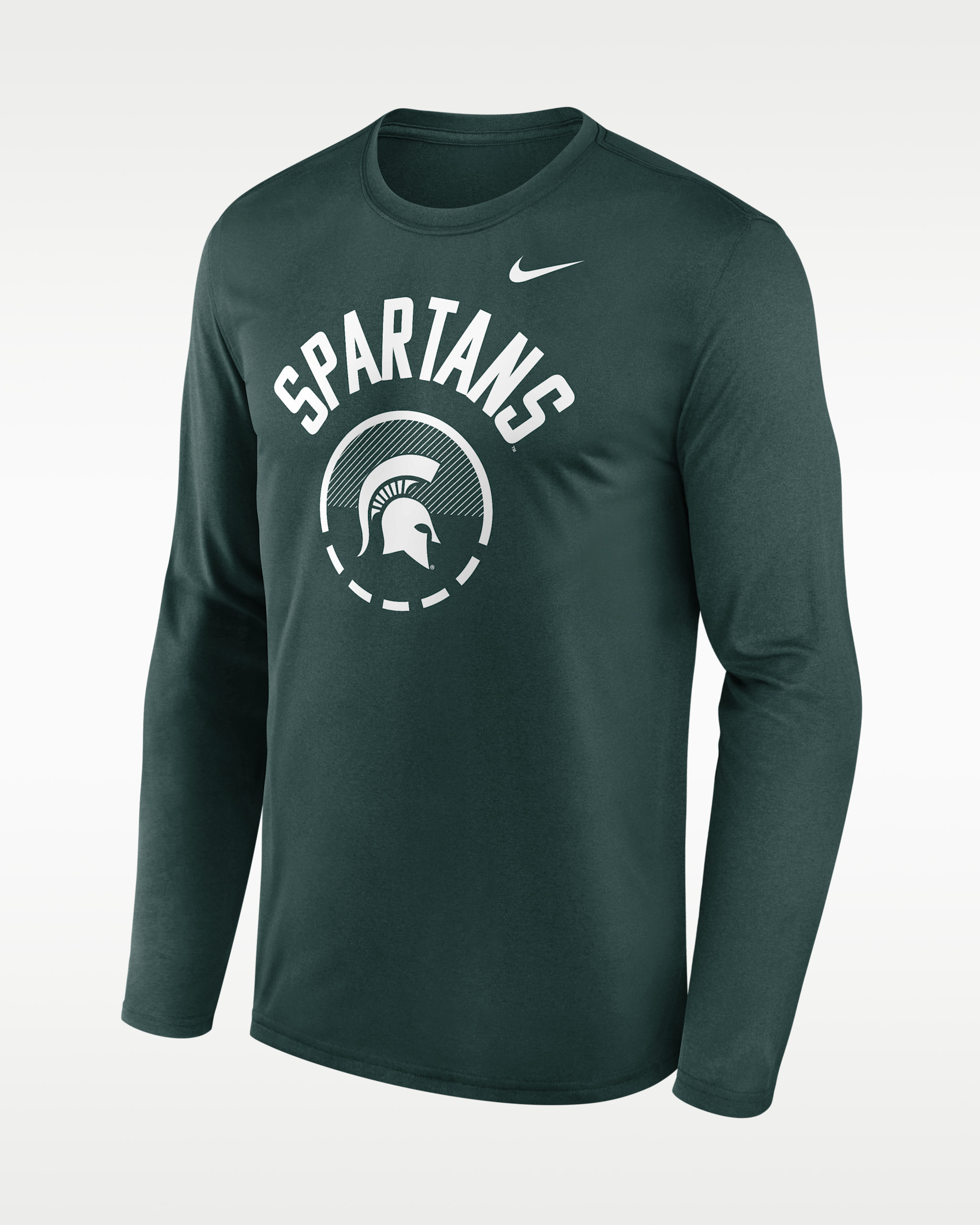 Michigan State Courtside Men's Nike Dri-FIT College Long-Sleeve T-Shirt - Green