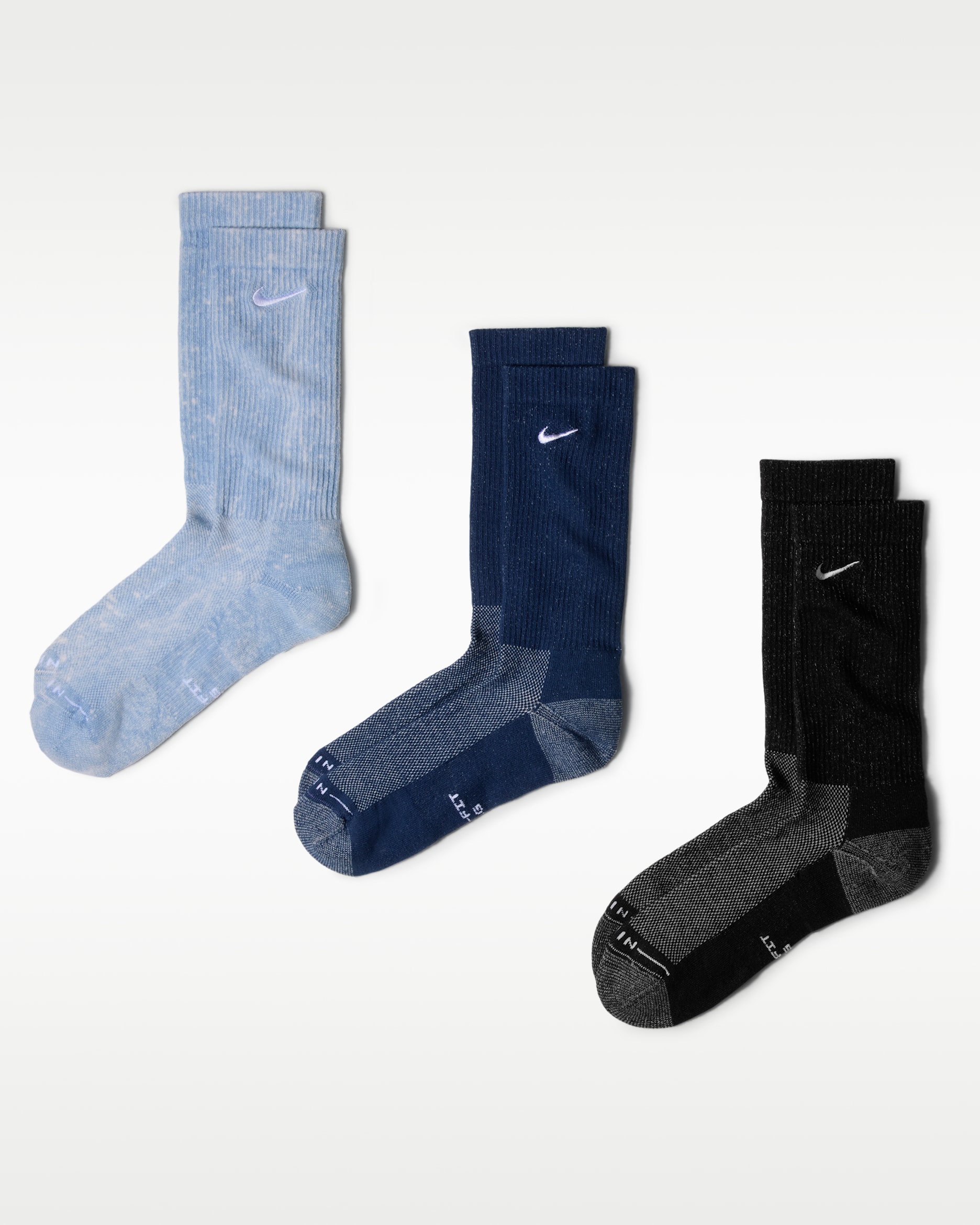 Nike Everyday Elevated Crew Socks (3 Pairs) - Multi-Colour