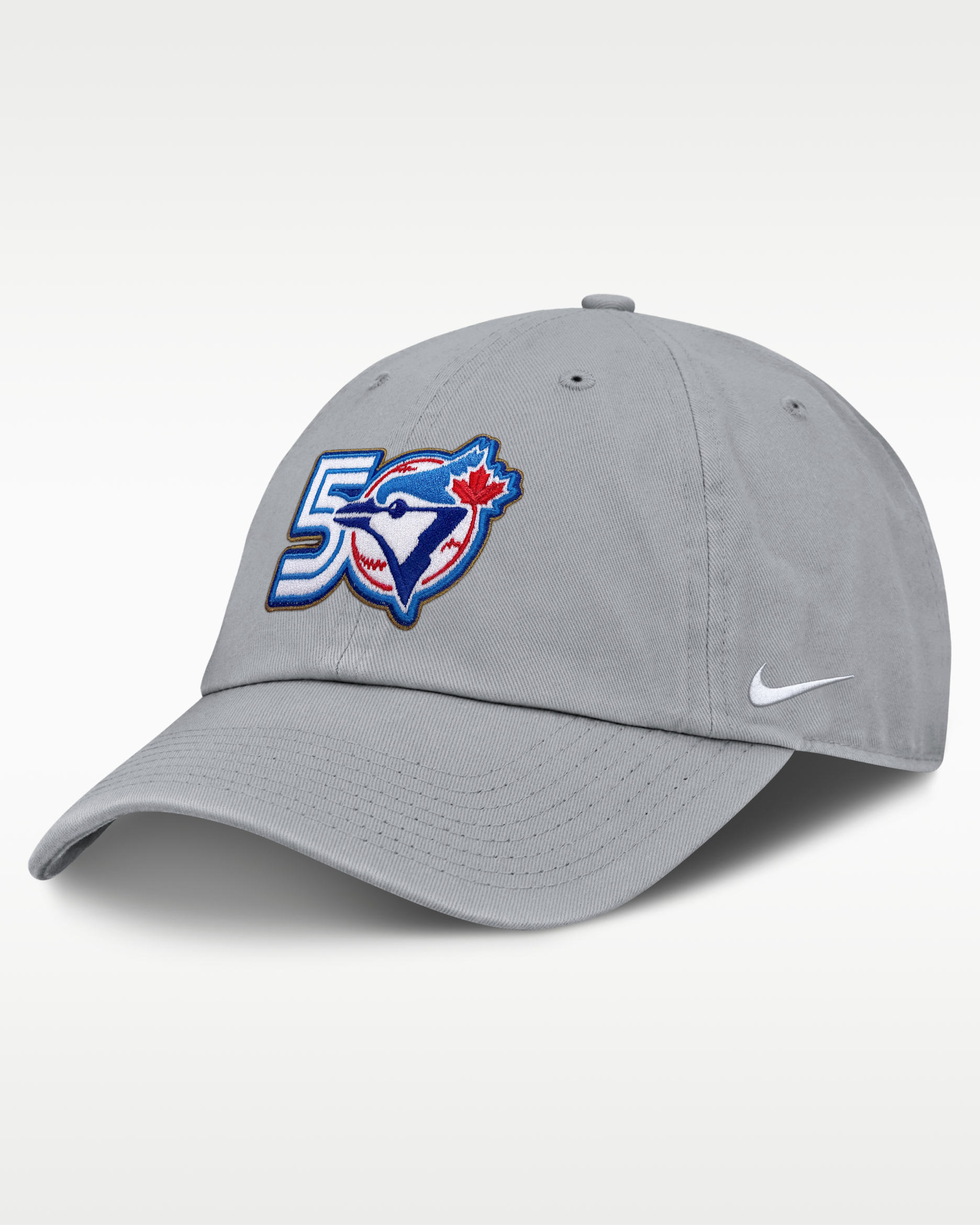 Gorra ajustable Nike de la MLB para hombre de Toronto Blue Jays 50th Season Club - Gris