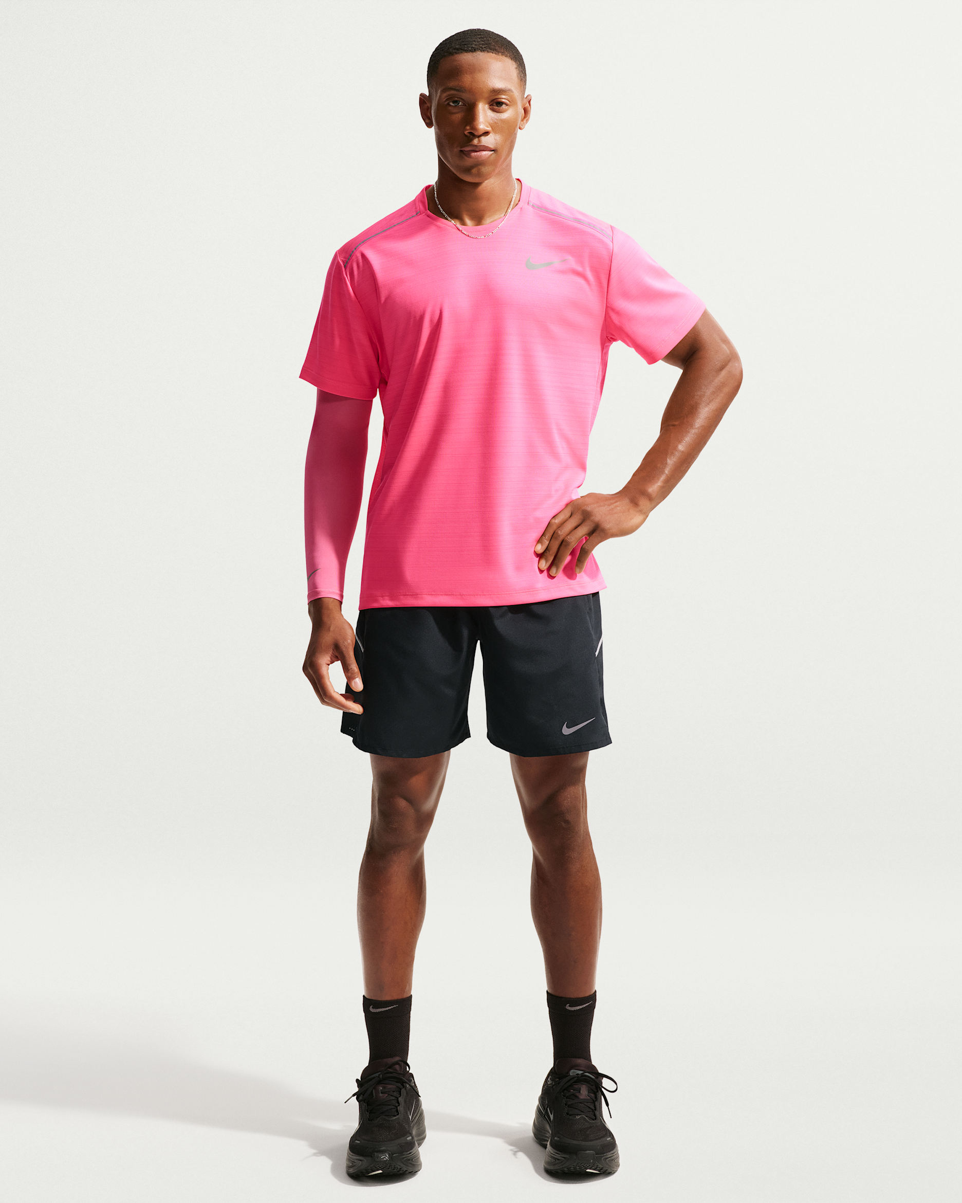 Nike Miler Men's Dri-FIT 18cm (approx.) Unlined Running Shorts - Black/Black