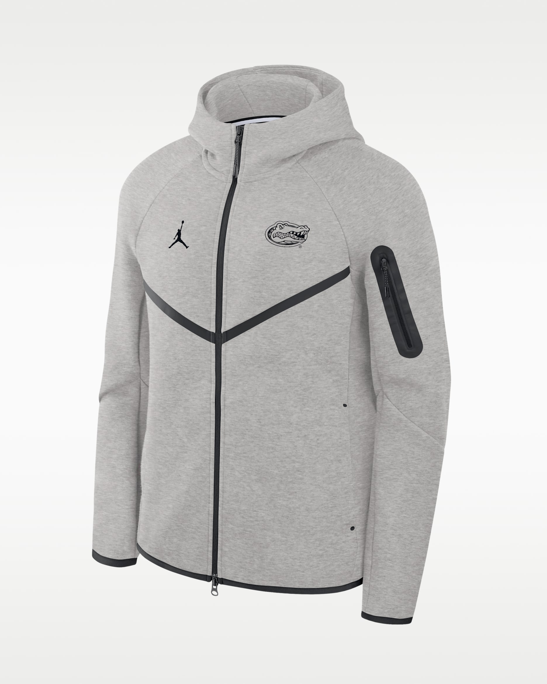 Chamarra universitaria Nike con gorro de cierre completo para hombre Florida Tech Fleece - Gris