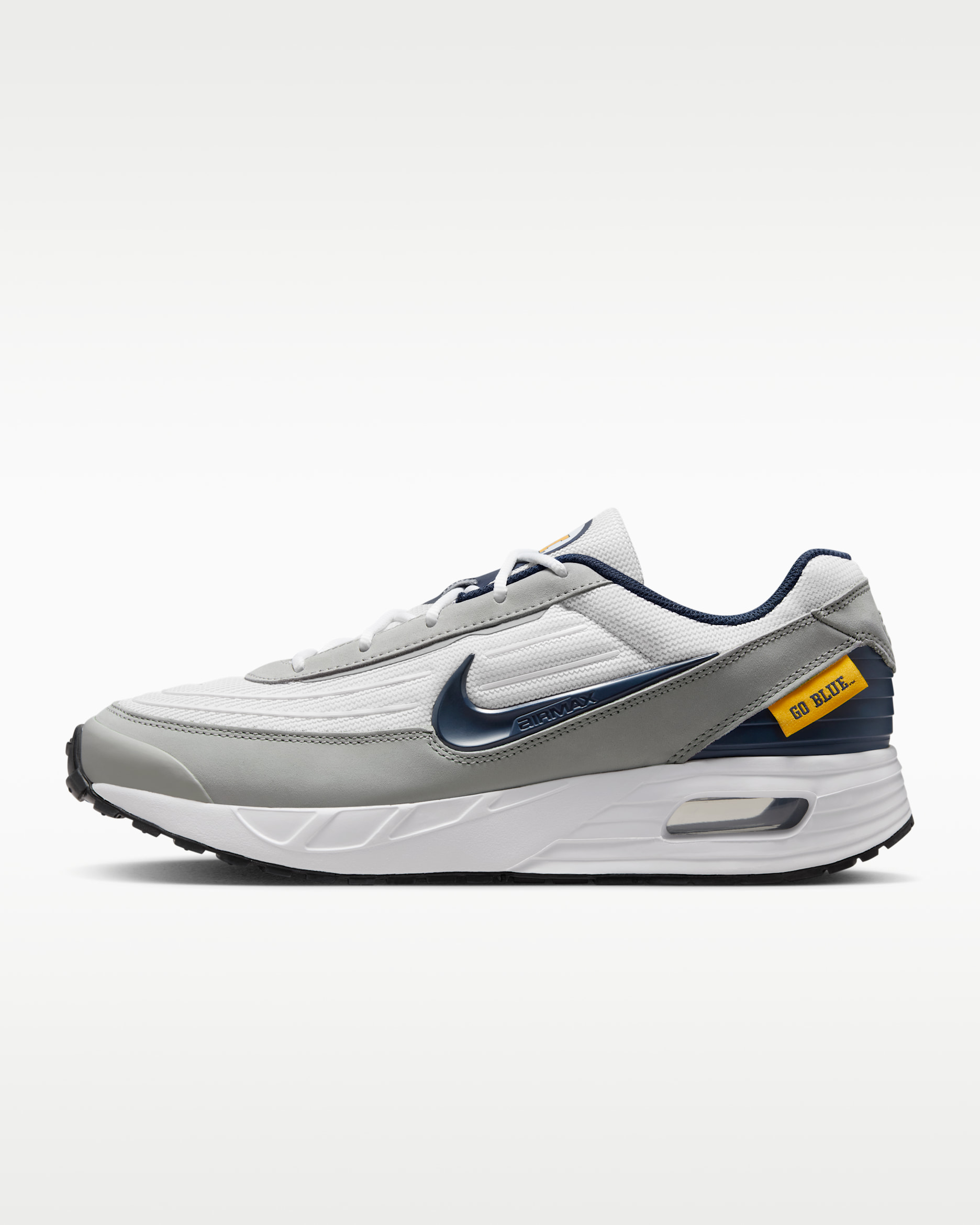 Tenis para hombre Nike College Air Max Verse (Michigan) - Blanco/Gris humo claro/Azul marino universitario