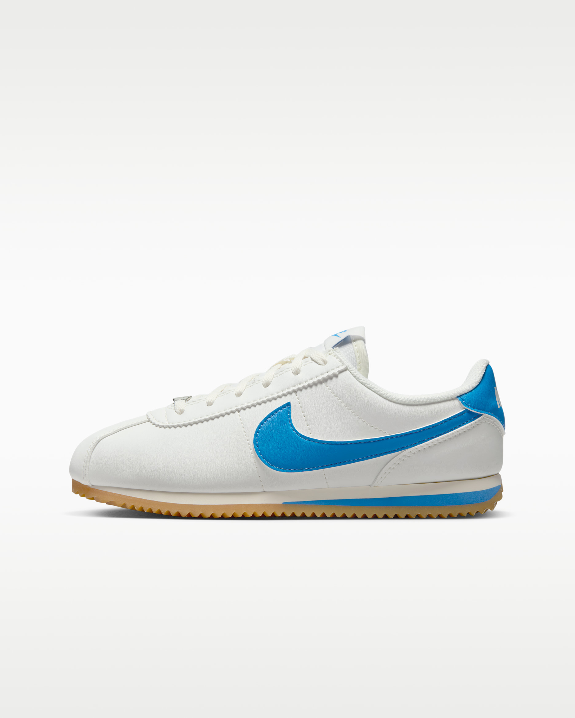Nike Cortez Older Kids' Shoes - Sail/Gum Yellow/Light Photo Blue