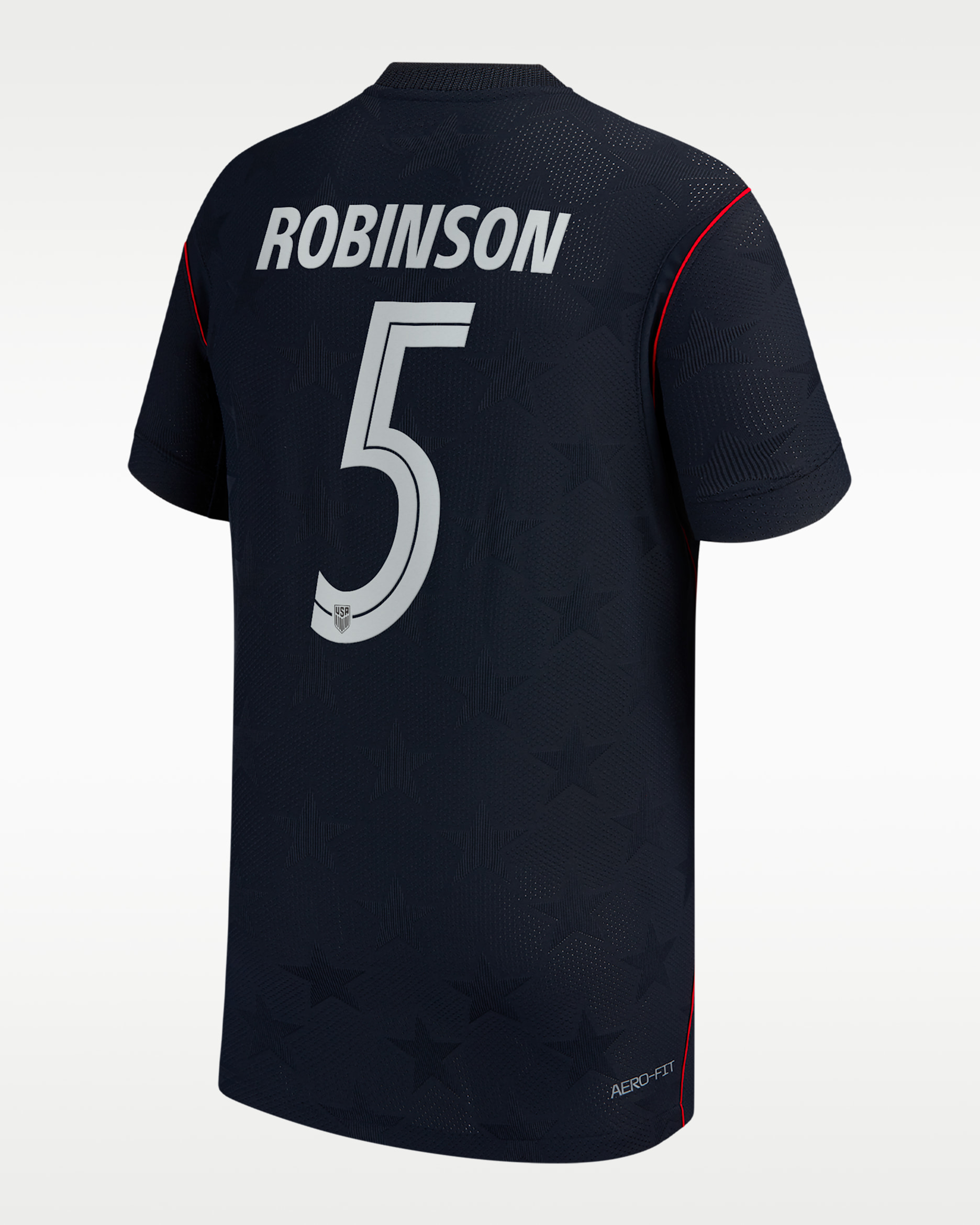 Antonee Robinson USMNT 2026 Match Away Big Kids' Nike Aero-FIT Soccer Jersey - College Navy
