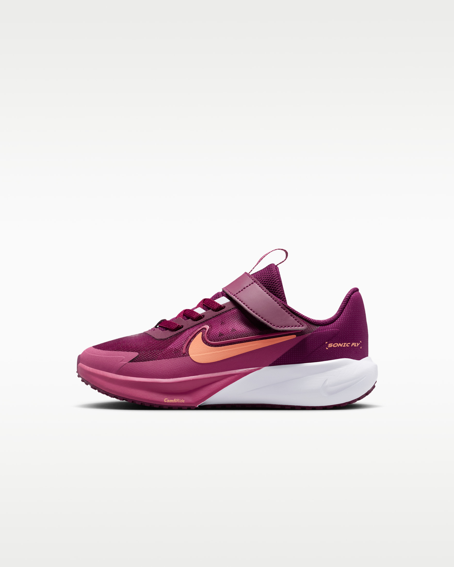 Tenis de correr para niños de preescolar Nike Sonic Fly - Burdeos/Blanco/Remolacha dulce/Marrakech