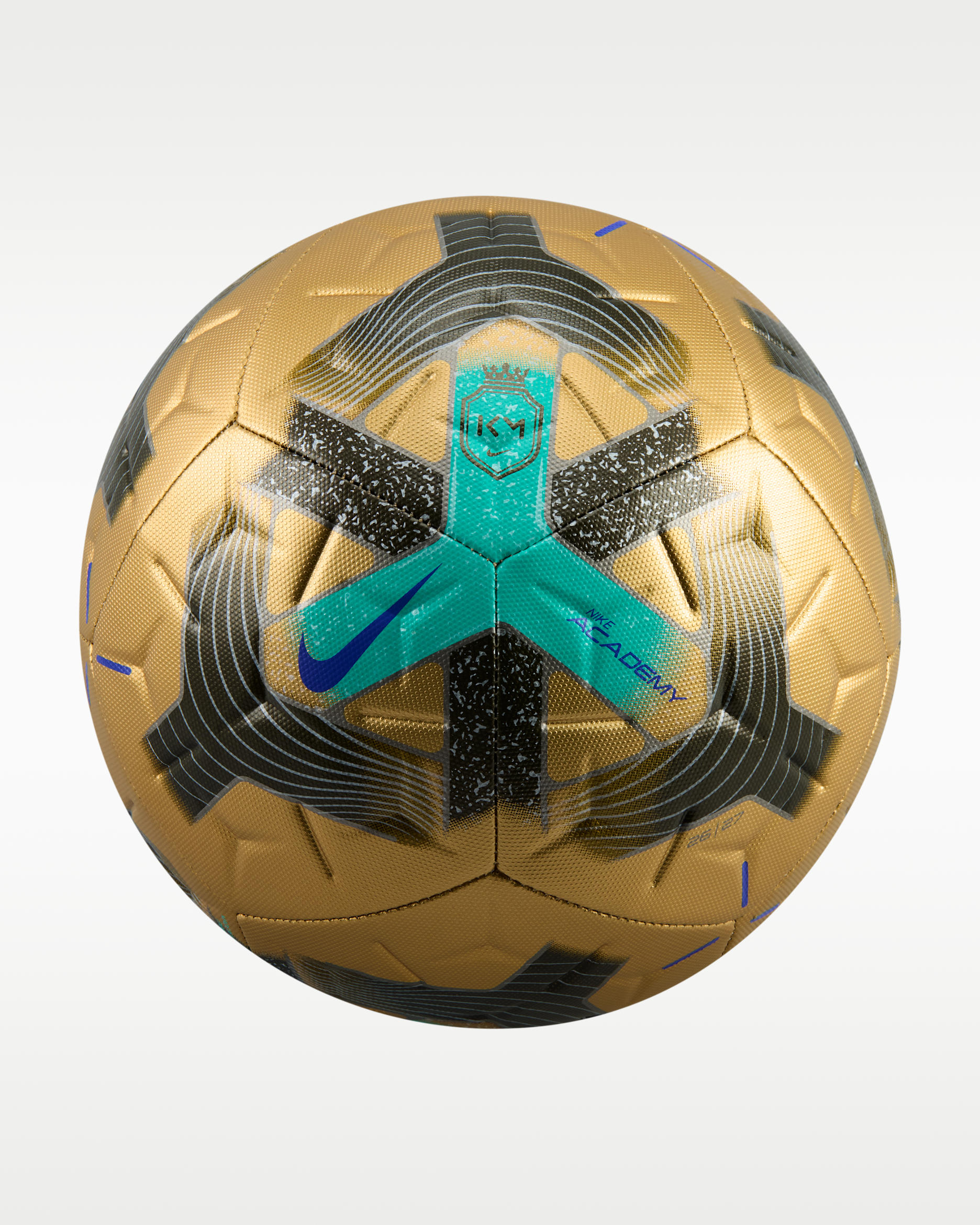 Nike Academy "Kylian Mbappé" Soccer Ball - Metallic Gold/Clear Jade/Dark Hazel/Persian Violet