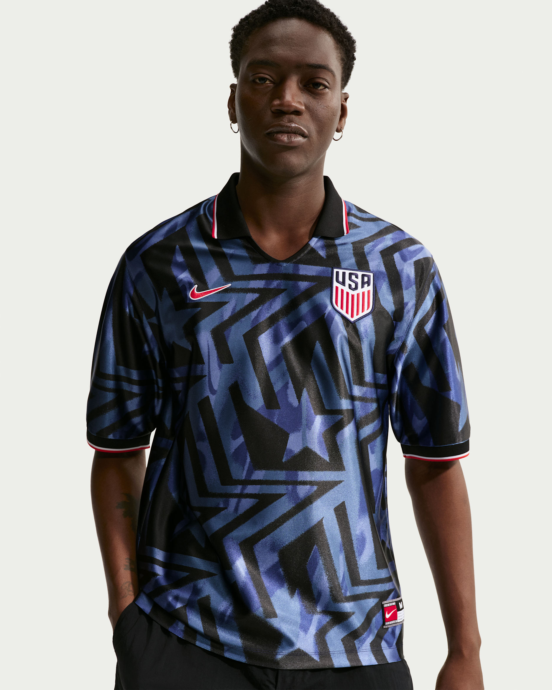 USMNT Energy Men's Nike Dri-FIT Short-Sleeve Football Top - Midnight Navy/University Red
