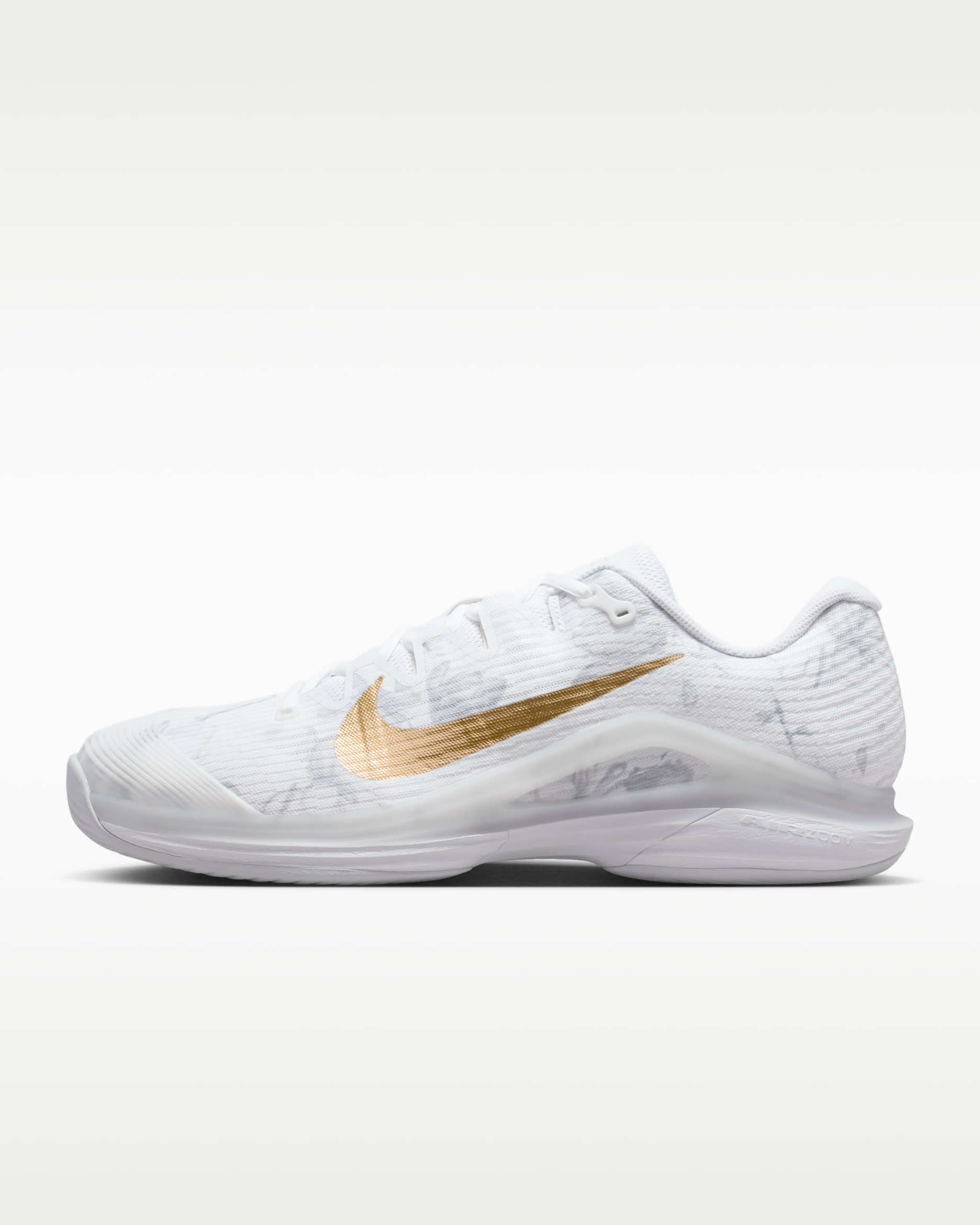 Chaussure de tennis pour surface dure Nike Vapor 12 Magnolia pour homme - Blanc/Pure Platinum/Metallic Gold