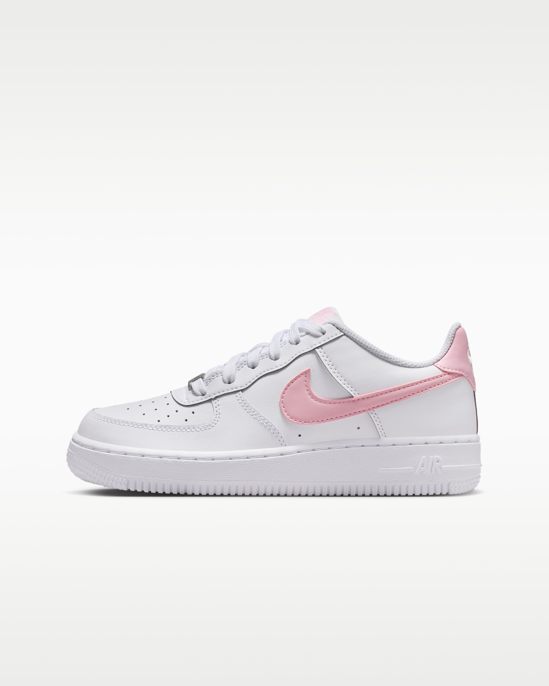 Nike Air Force 1 Older Kids' Shoes - White/White/Medium Soft Pink