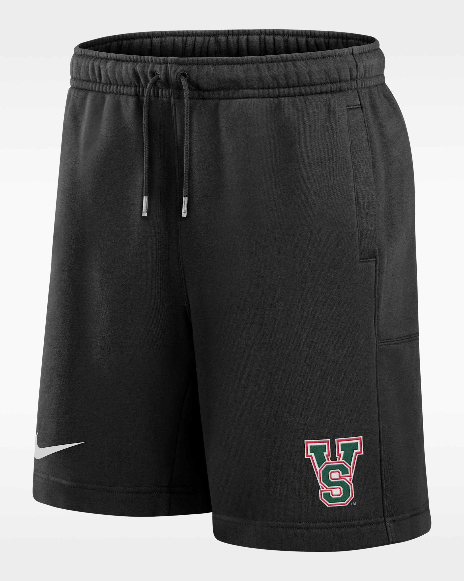 Shorts de tejido Fleece para hombre Nike College Club (Mississippi Valley State University) - Negro