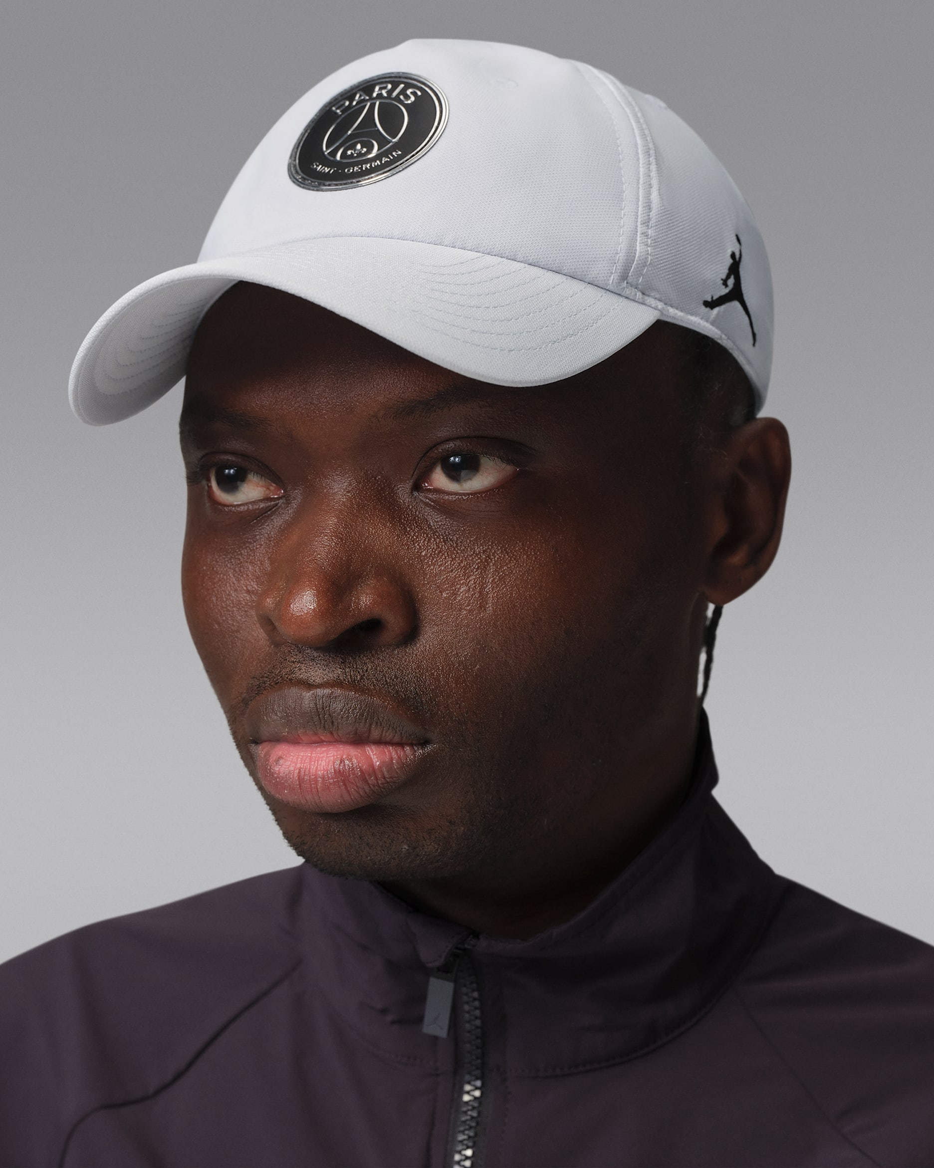 Czapka Jordan Club Paris Saint-Germain - Pure Platinum/Anthracite