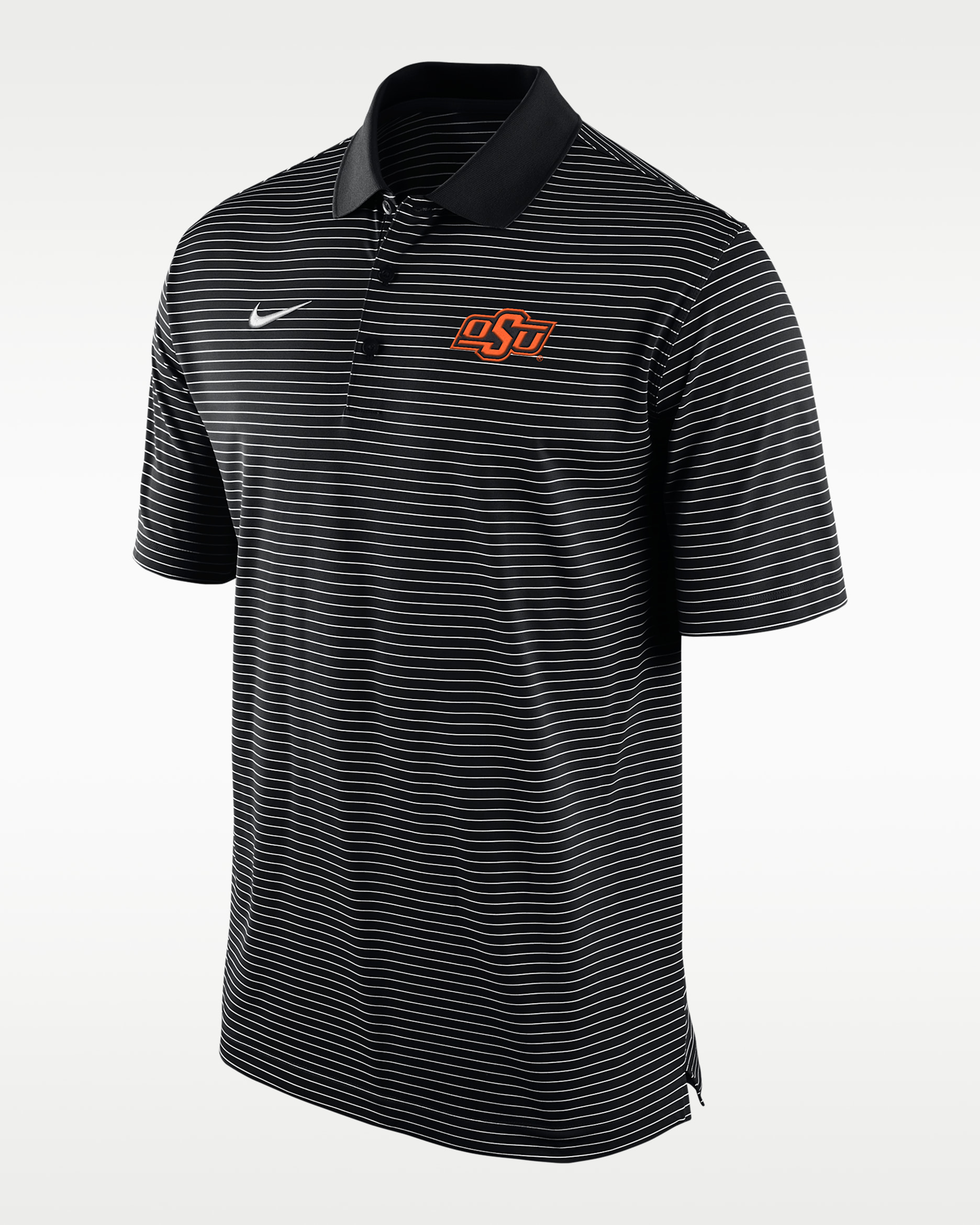 Polo universitario Nike Dri-FIT para hombre Oklahoma State Tour - Negro