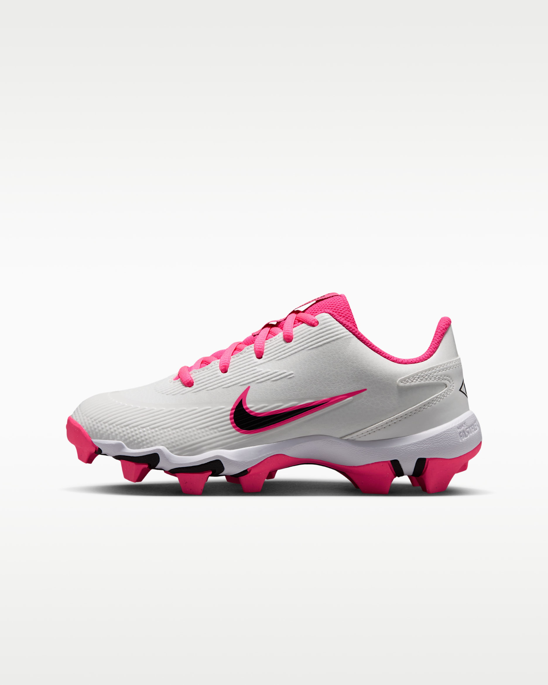 Diamond Clutch Big Kids' Softball Cleats - Summit White/Hyper Pink/Black