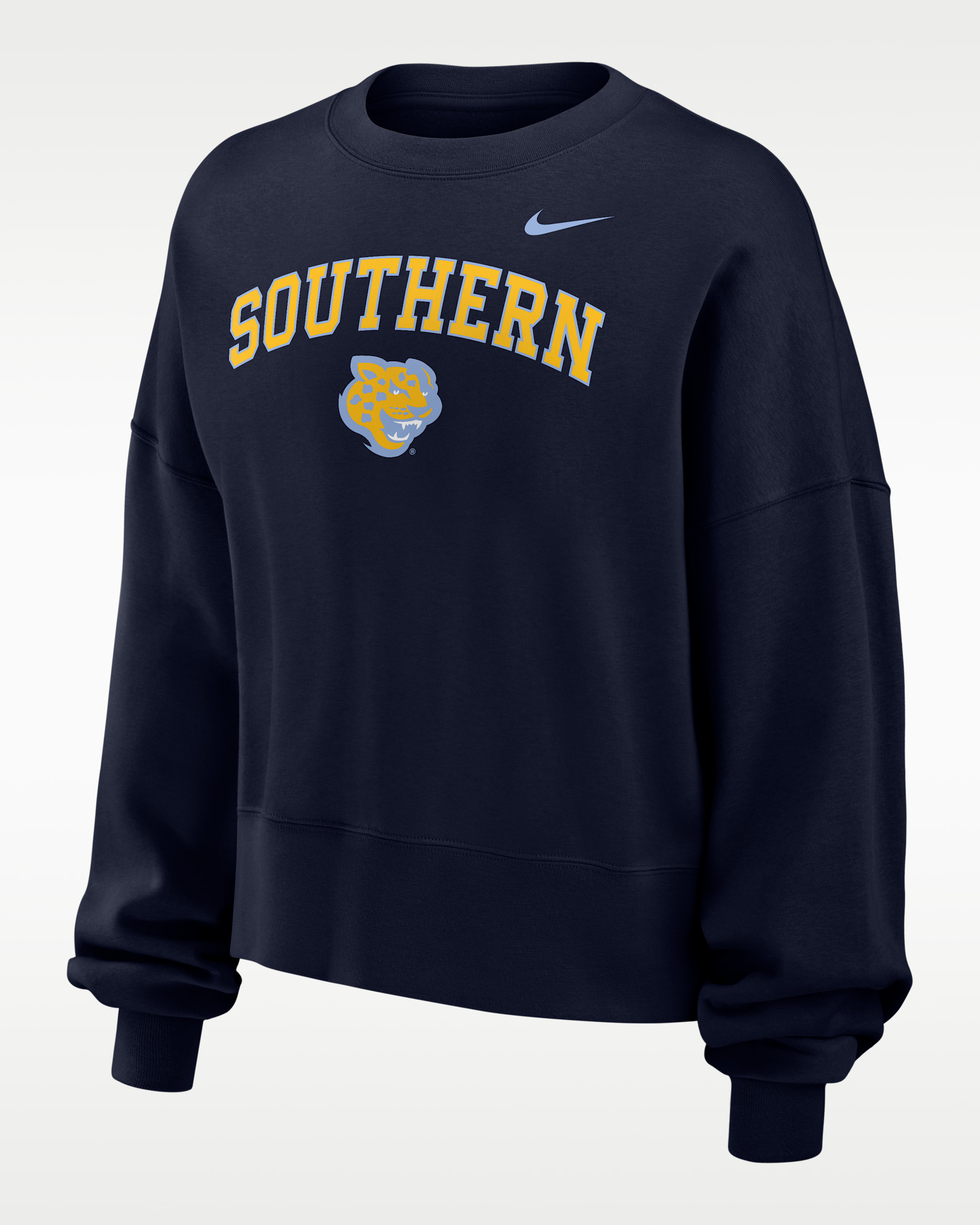 Nike College (Southern University and A&M) Women's Phoenix Fleece Crewneck Sweatshirt - College Navy