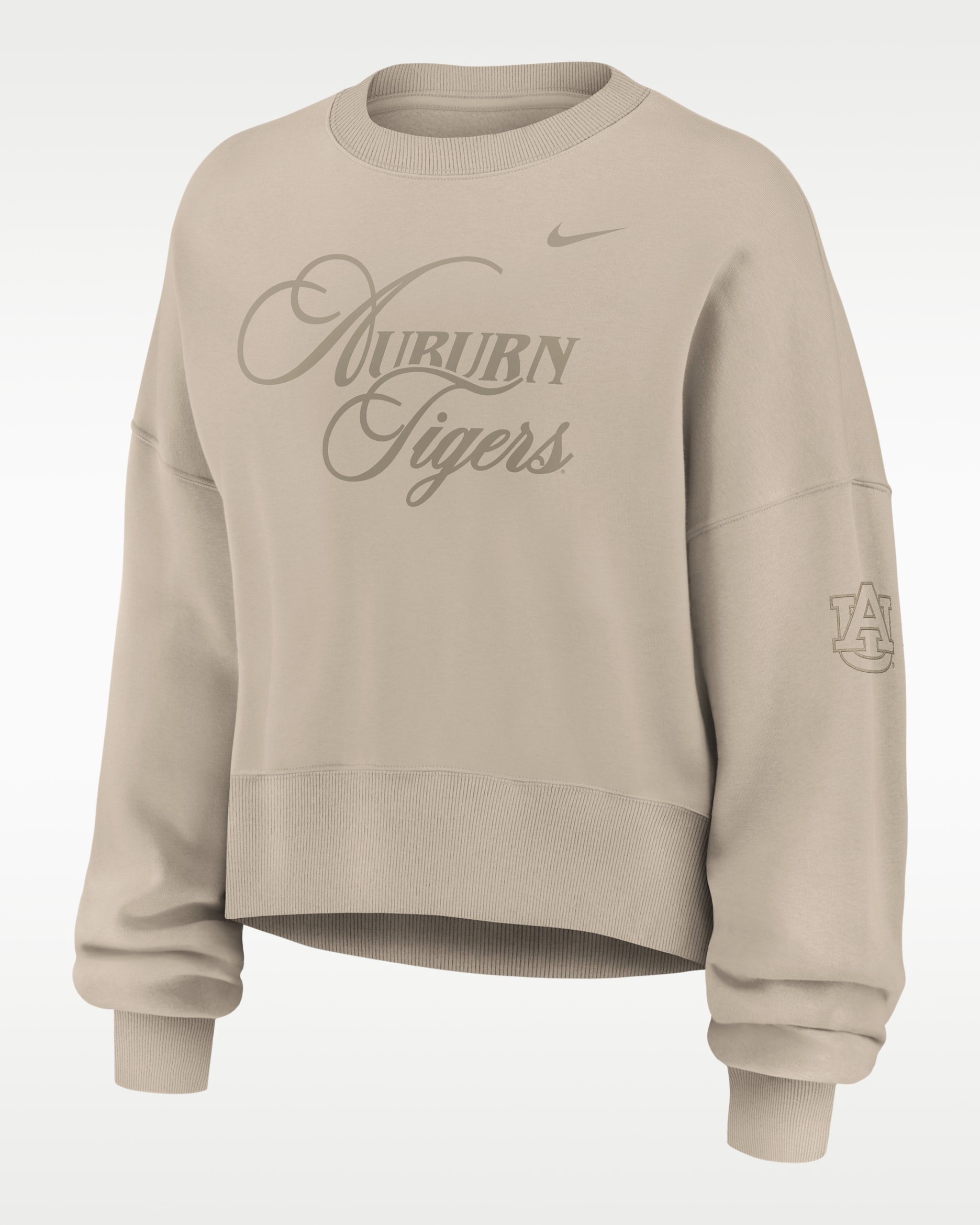 Auburn Neutral Stance Collection Phoenix Women's Nike College Oversized Pullover Hoodie - Tan/Beige