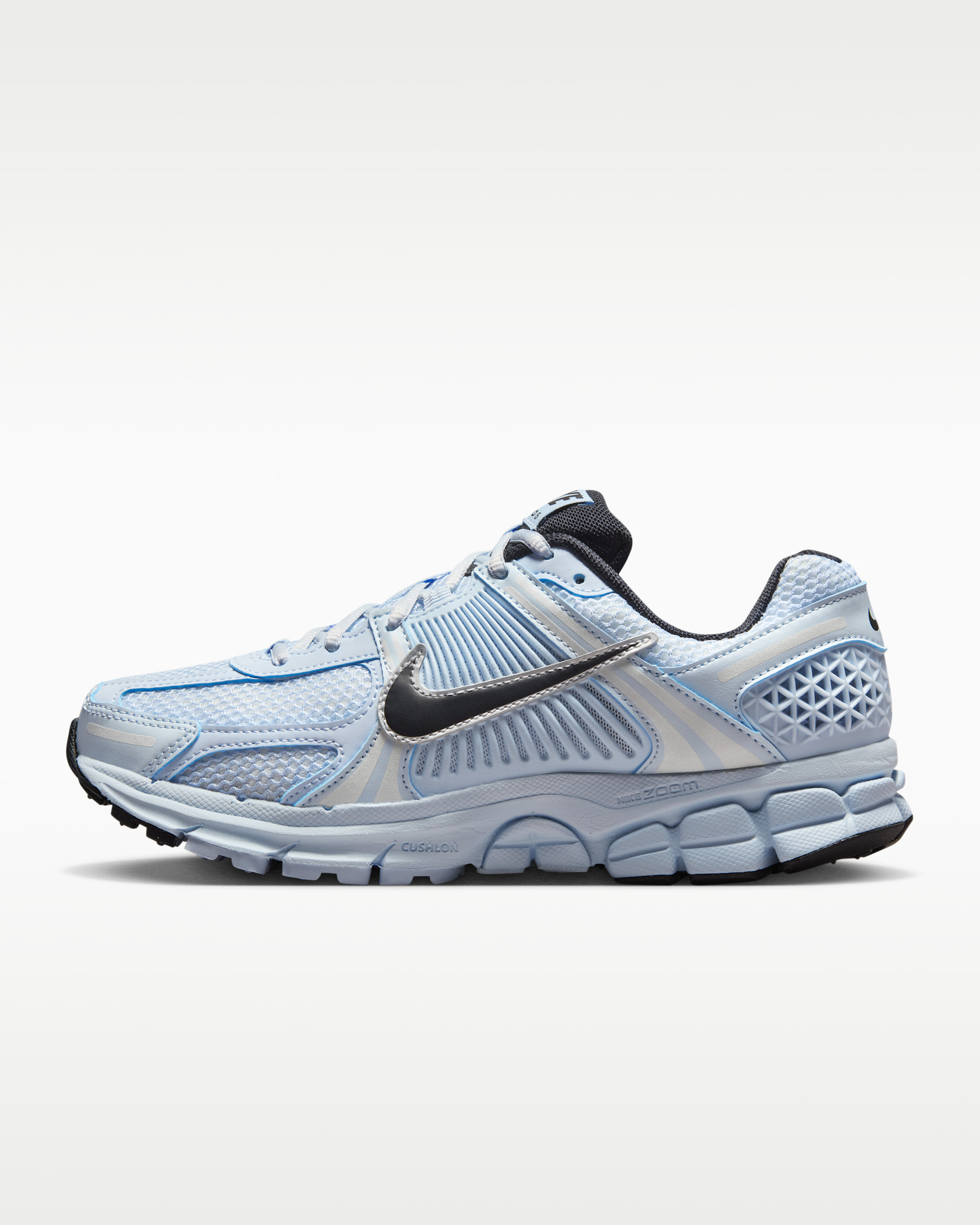 Nike Zoom Vomero 5 Women's Shoes with Reflective Design Accents - Blue Tint/Platinum Tint/Metallic Platinum/Black