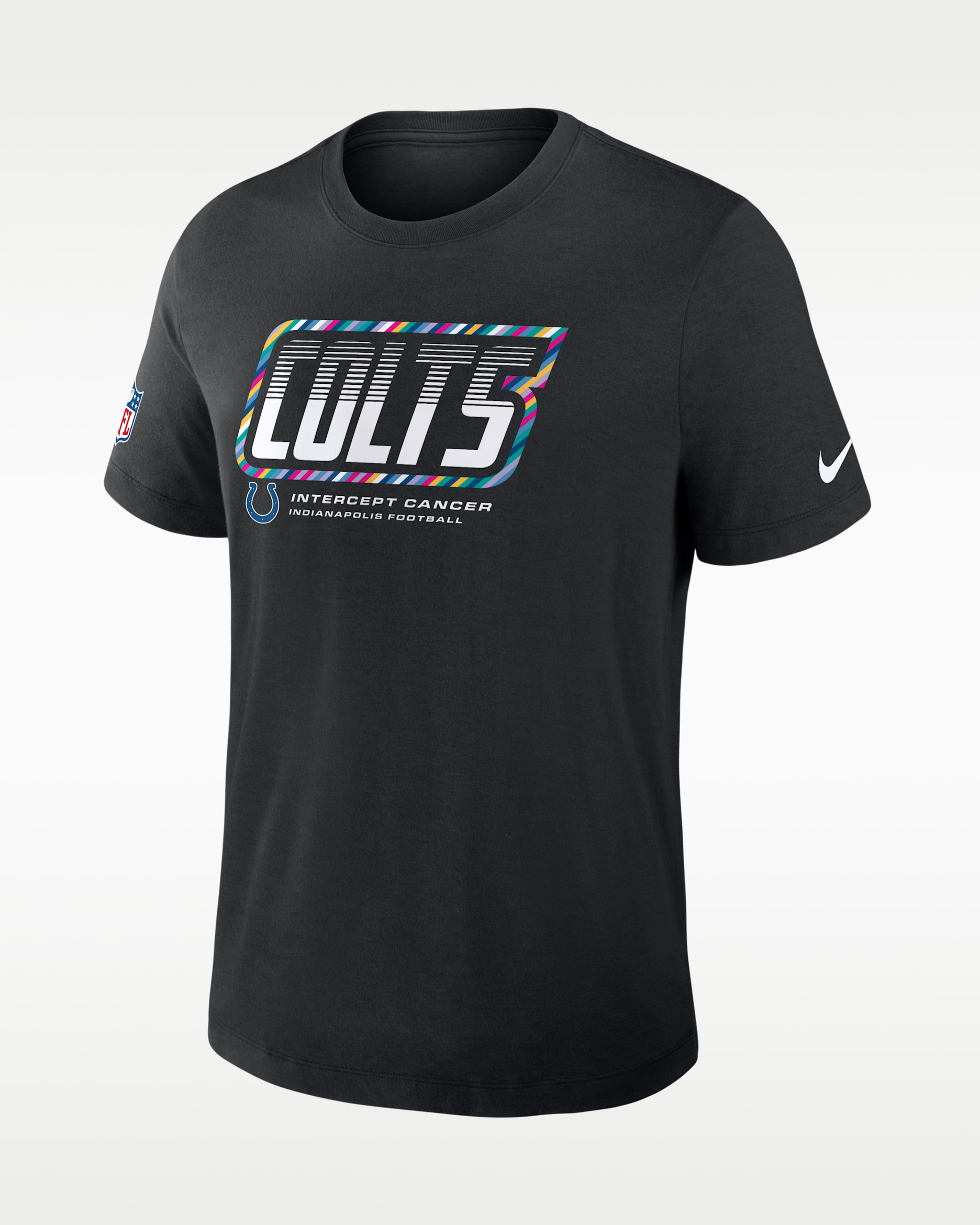 Playera Nike Dri-FIT de la NFL para hombre Indianapolis Colts Crucial Catch Sideline - Negro