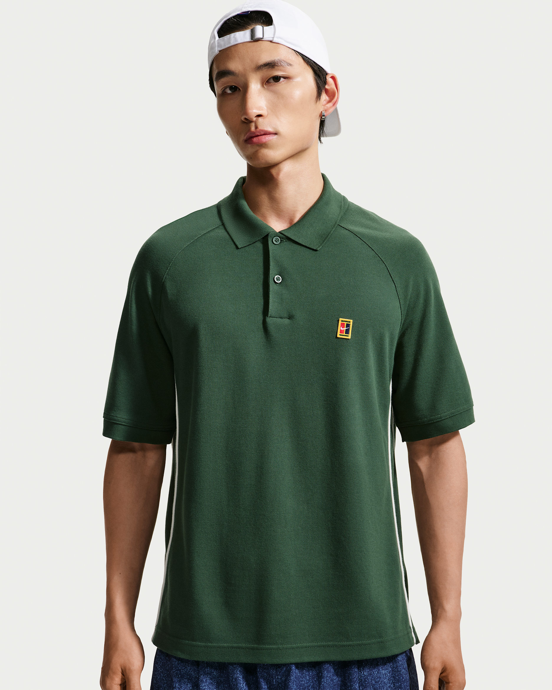 เสื้อโปโลผู้ชาย Nike Club Rules - Fir/Sail/Fir